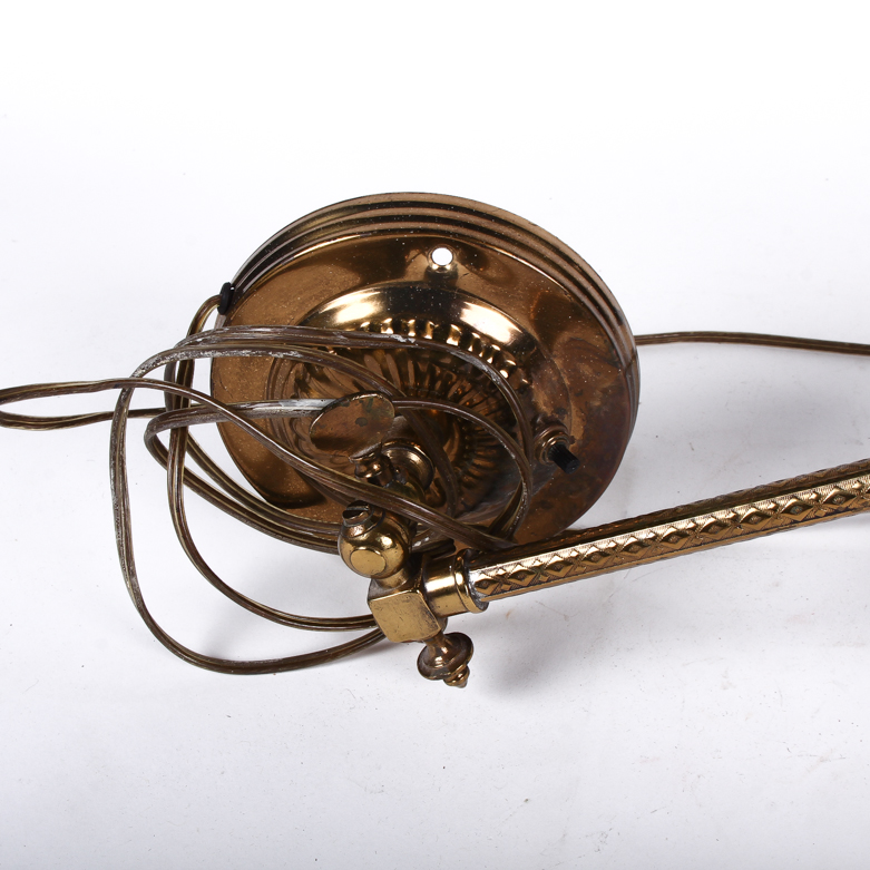 Vintage Brass and Glass Swing-Arm Lamp