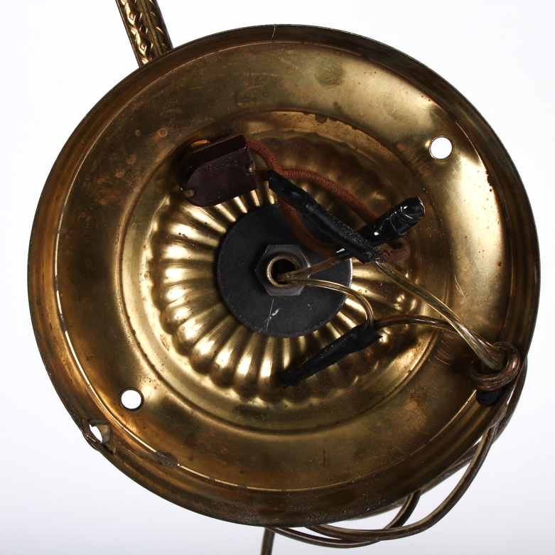 Vintage Brass and Glass Swing-Arm Lamp