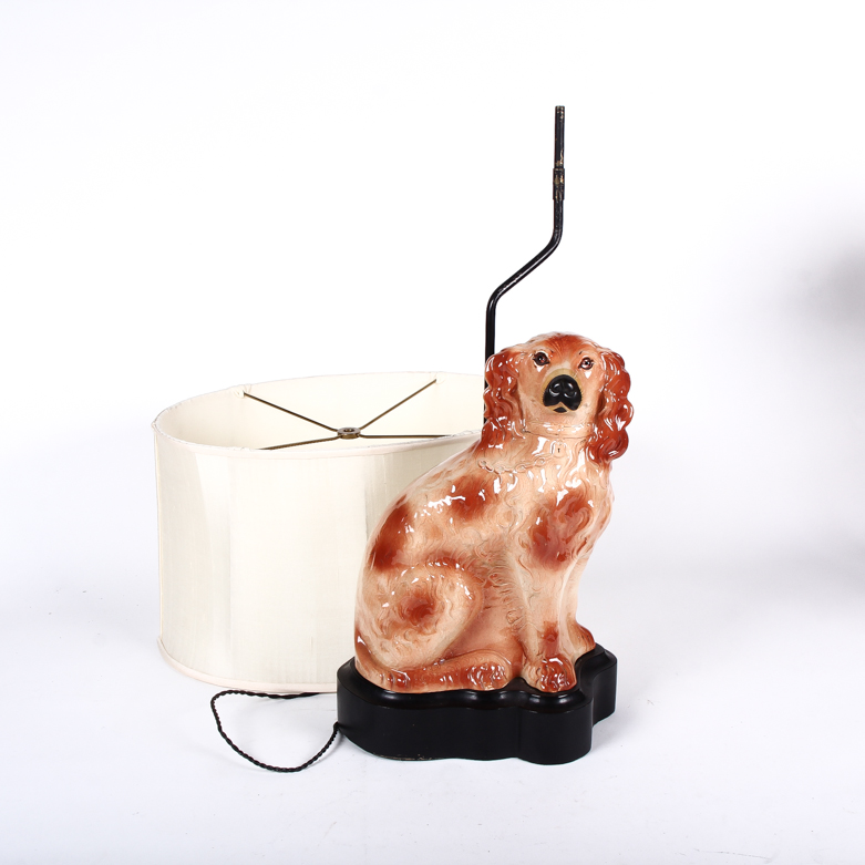 Staffordshire Style Spaniel Table Lamp