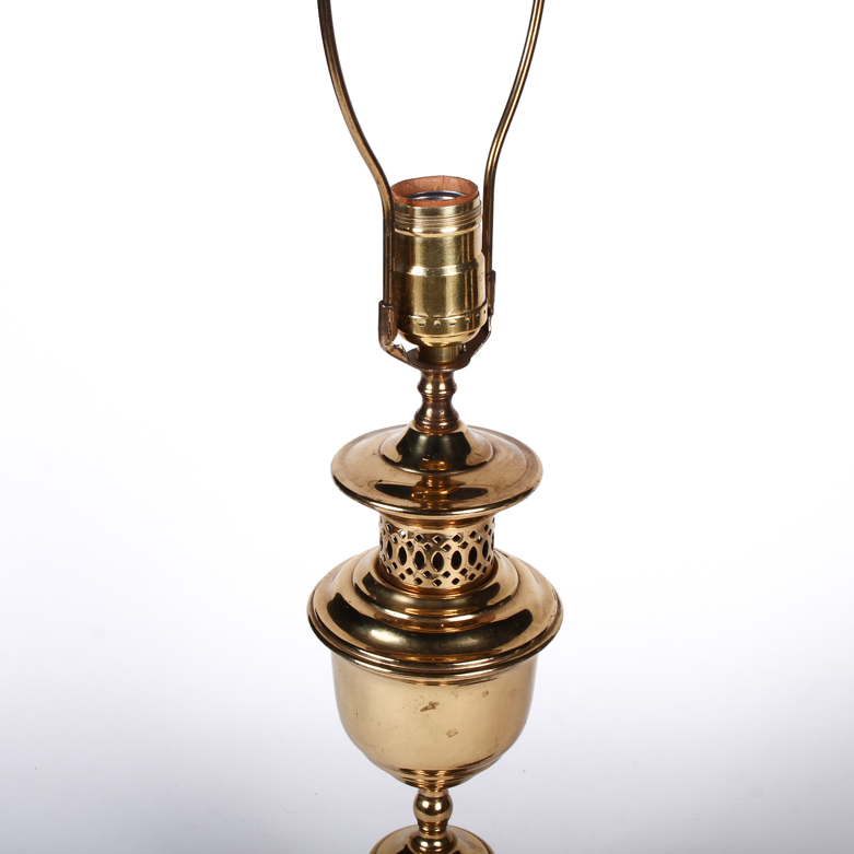 Gold Tone Metal Table Lamp