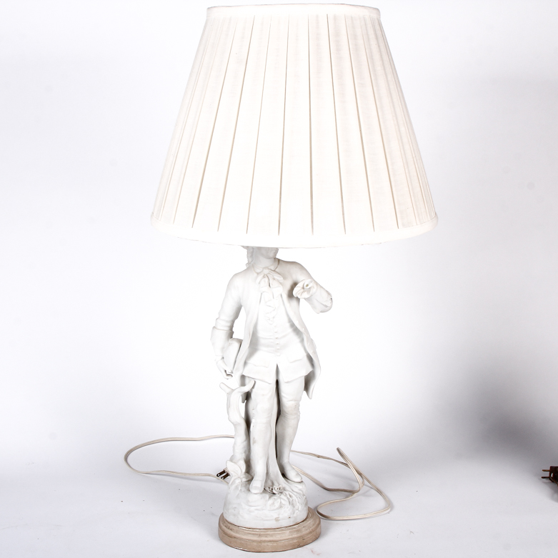 Vintage Colonial Ceramic Figurine Lamps