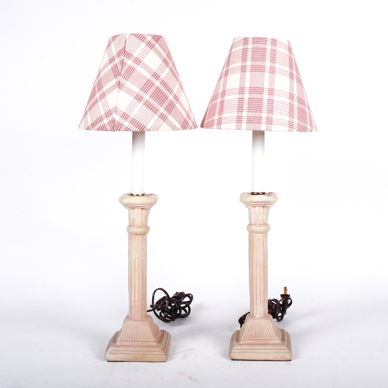 Pair of Stoneware Table Lamps