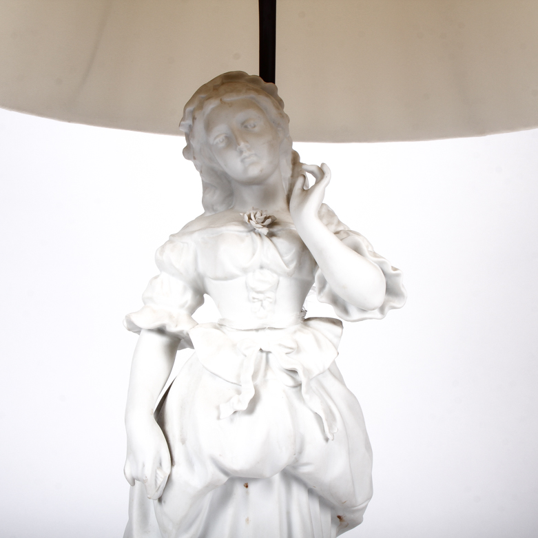 Vintage Colonial Ceramic Figurine Lamps