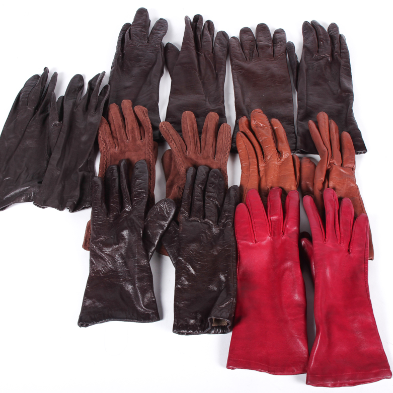 Collection of Suede and Leather Gloves