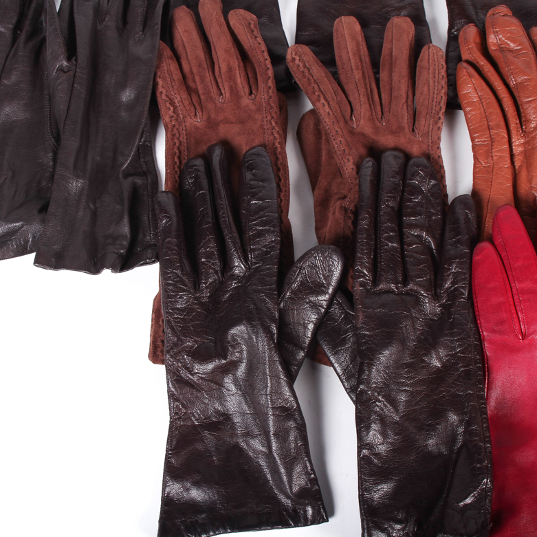Collection of Suede and Leather Gloves
