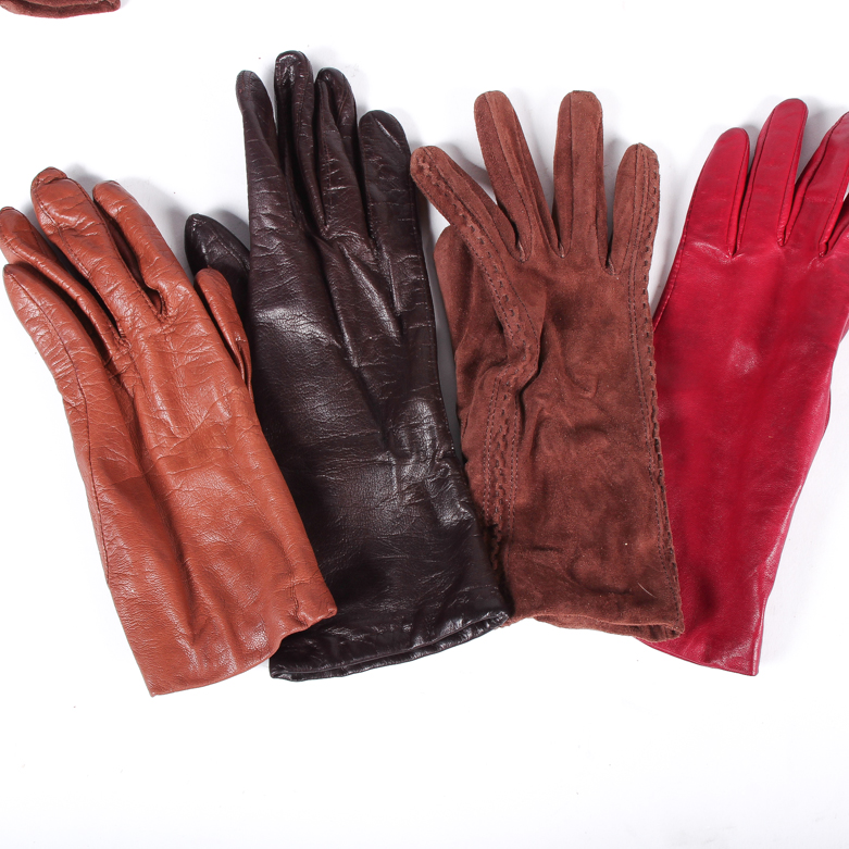 Collection of Suede and Leather Gloves