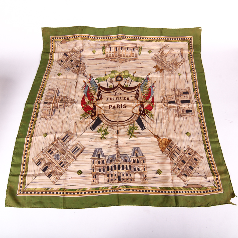Hermès "Les Edifices de Paris" Silk Scarf