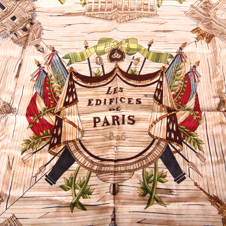Hermès "Les Edifices de Paris" Silk Scarf