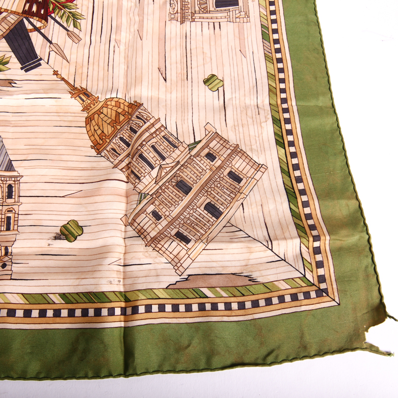 Hermès "Les Edifices de Paris" Silk Scarf