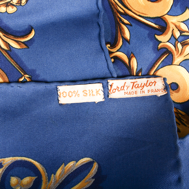 Vintage Hermès "Dies et Hore" Silk Scarf