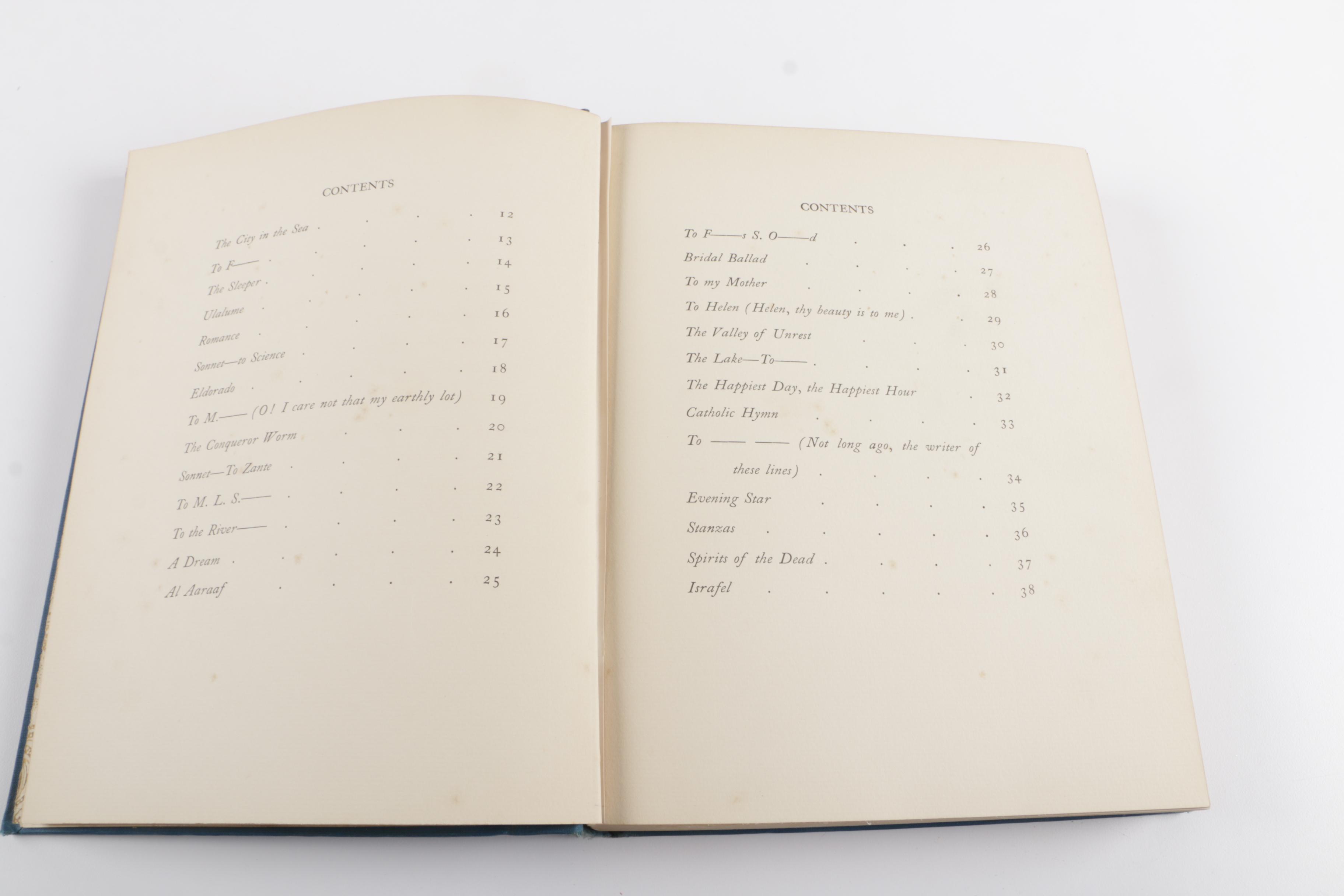 1912 "The Poetical Works of Edgar Allan Poe" Illustrated by Edmund Dulac