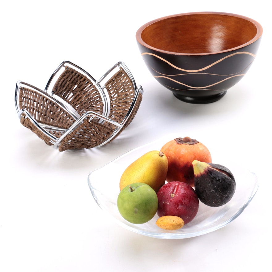 Faux Fruit, a Mango Wood Bowl, and More