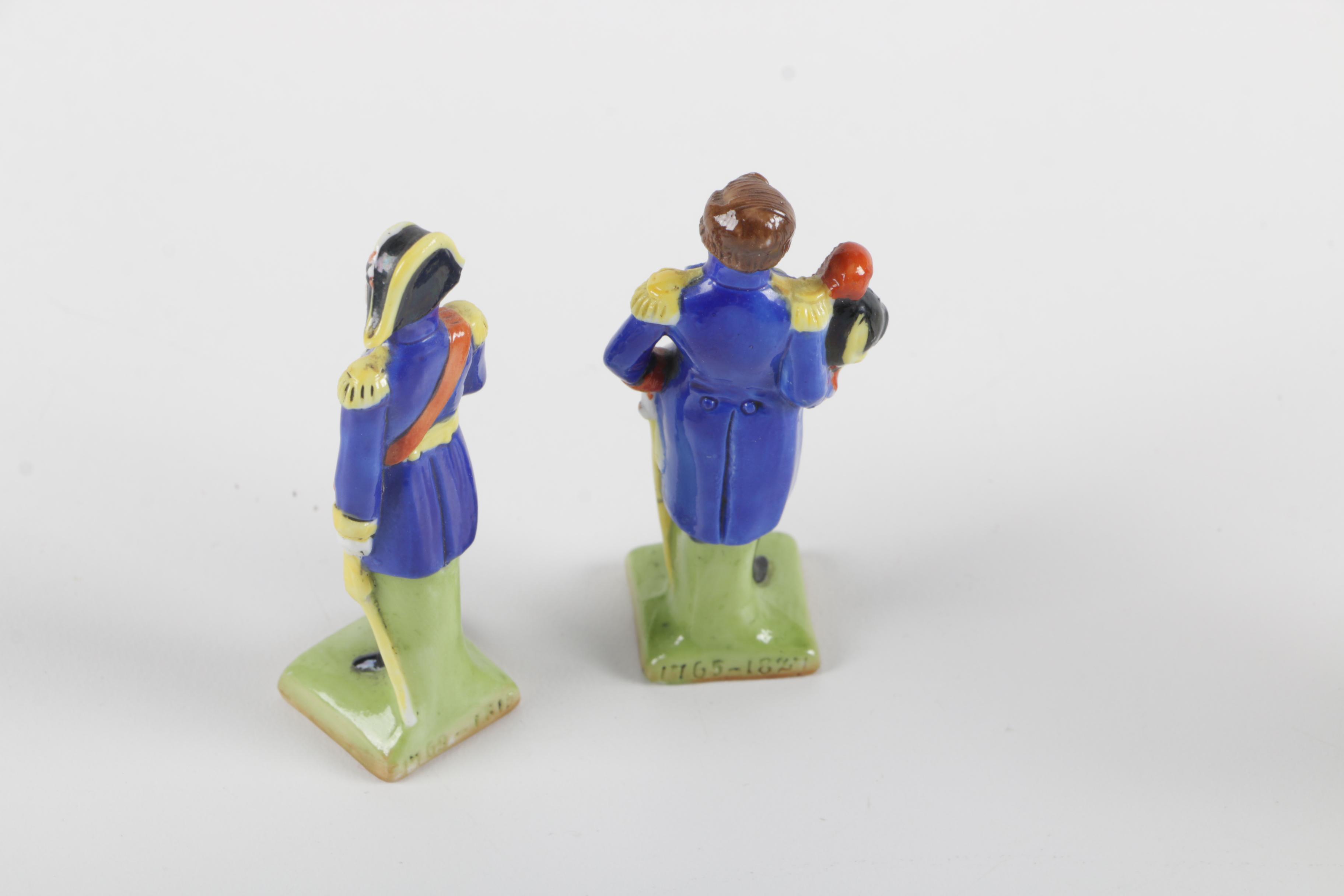 1970s Dresden Miniature Porcelain French Commander Figurines