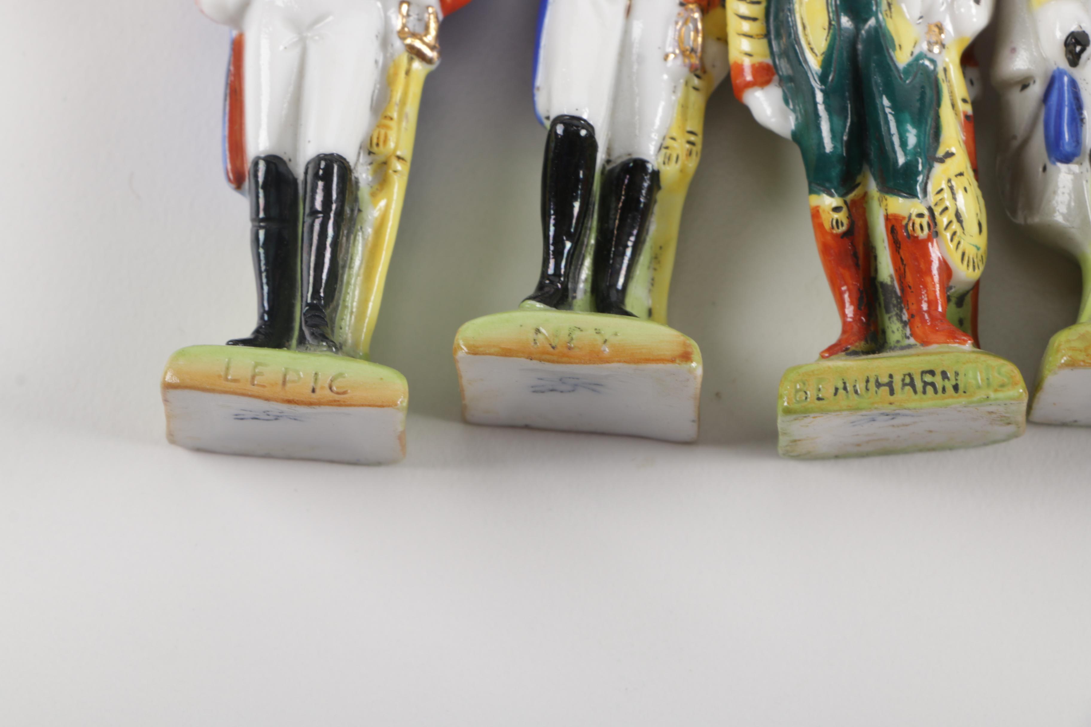 1970s Dresden Miniature Porcelain French Commander Figurines