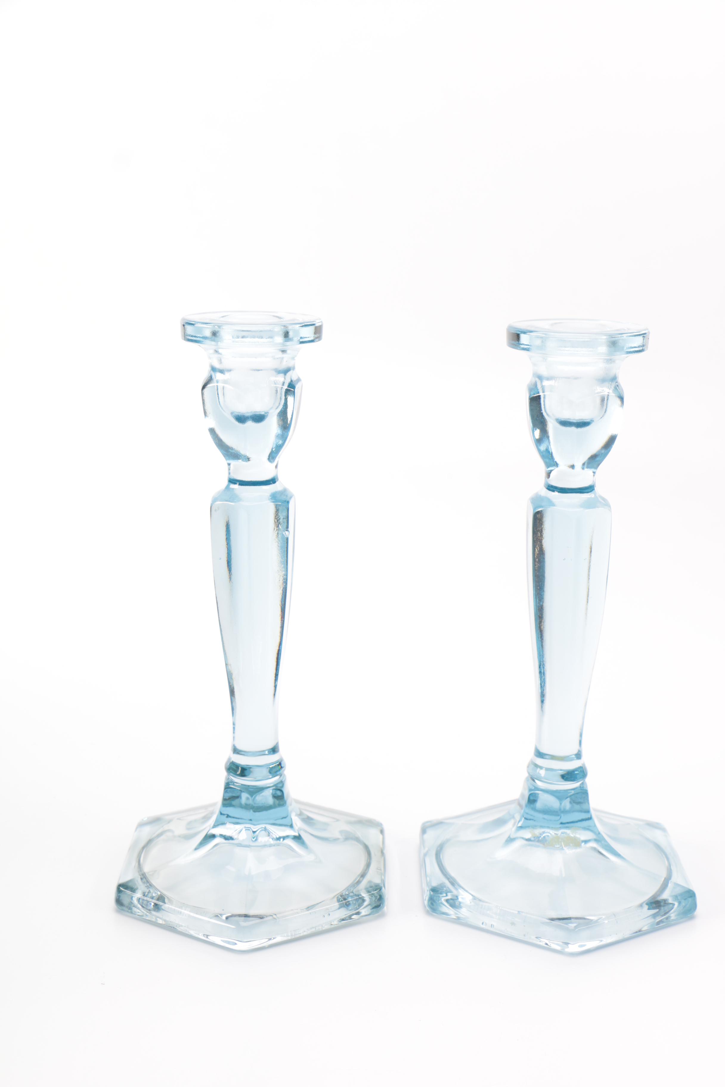 Fenton Decorative Glass Bowls and Two Candlesticks