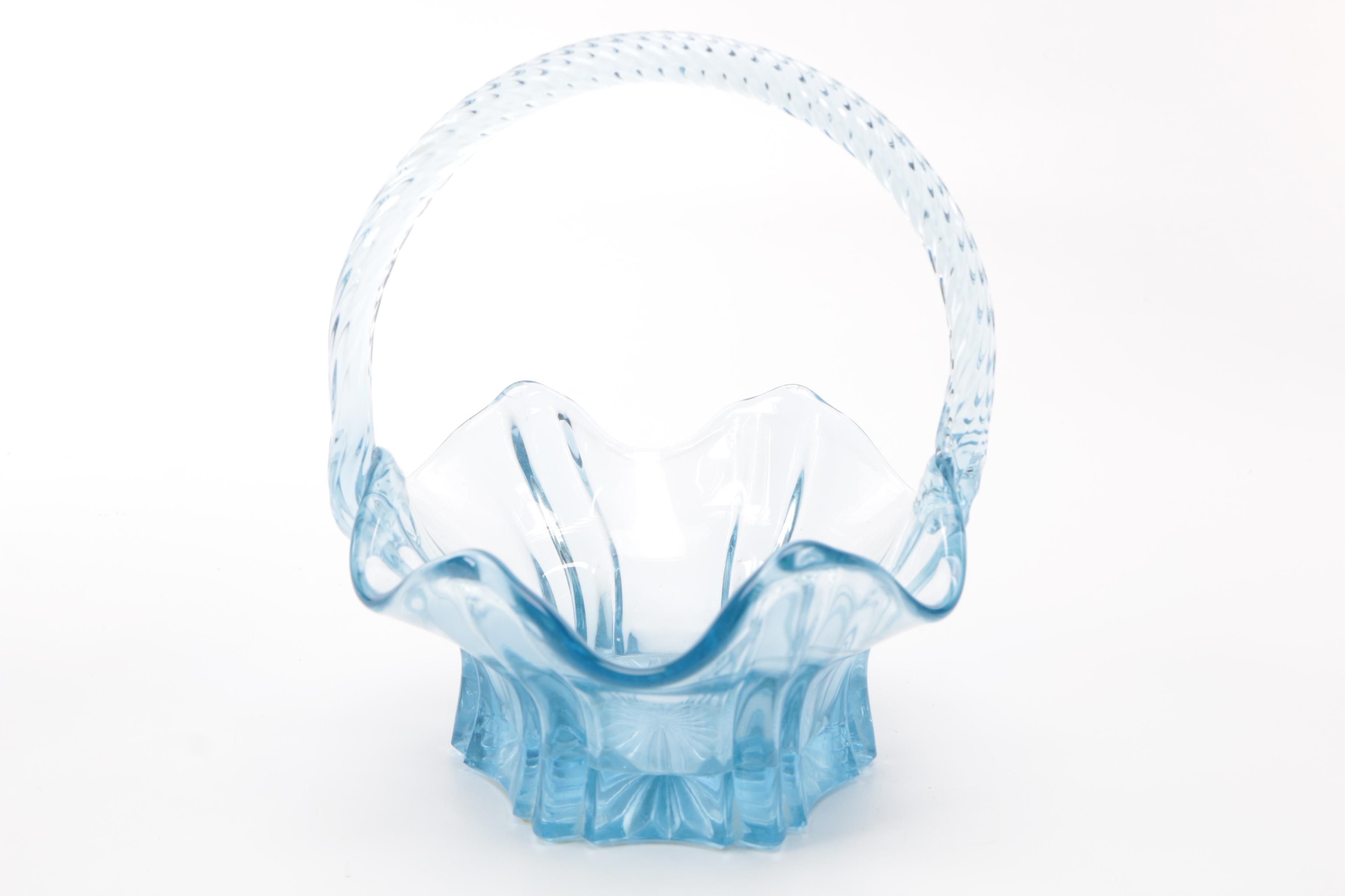 Fenton Decorative Glass Bowls and Two Candlesticks