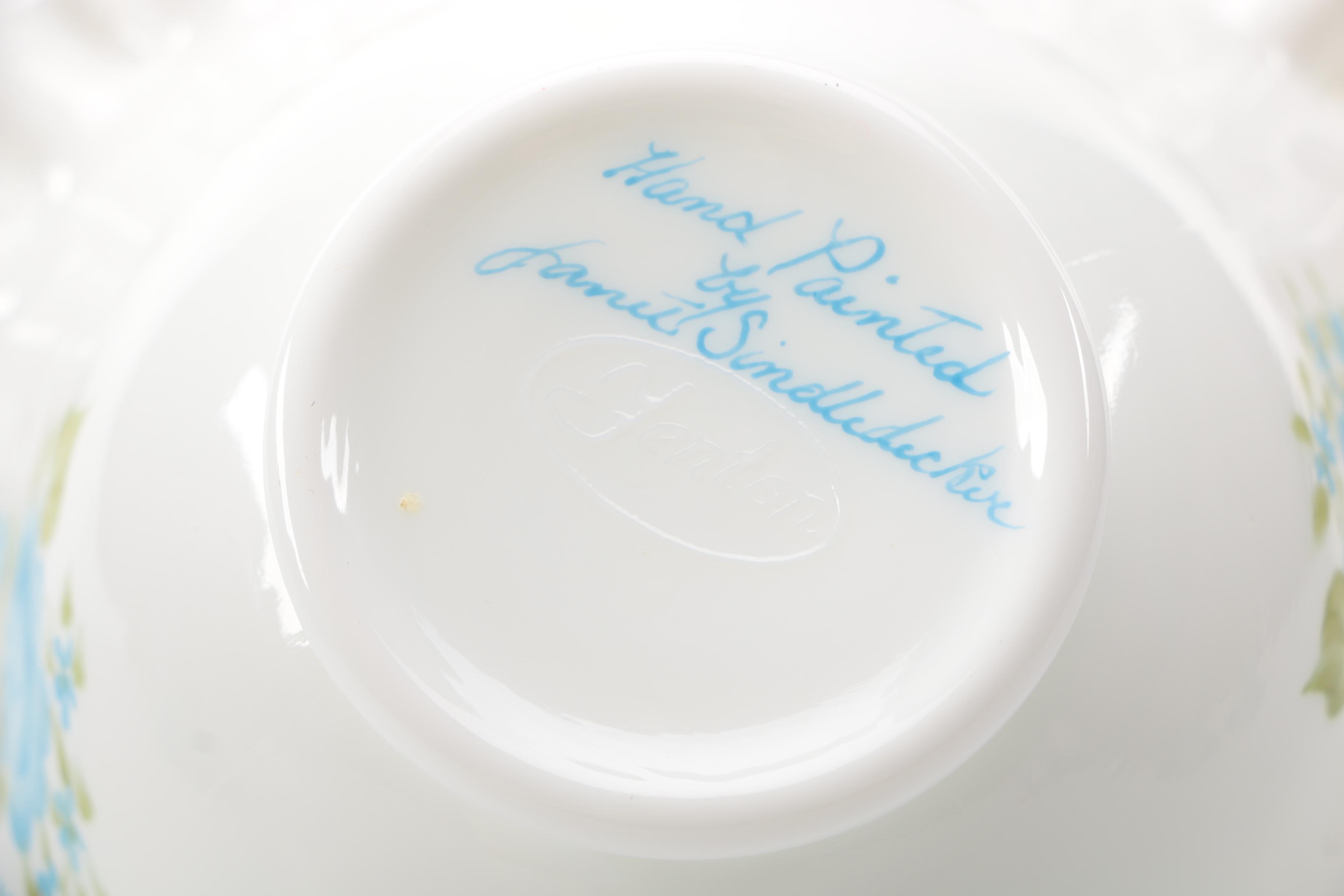 Fenton Decorative Glass Bowls and Two Candlesticks