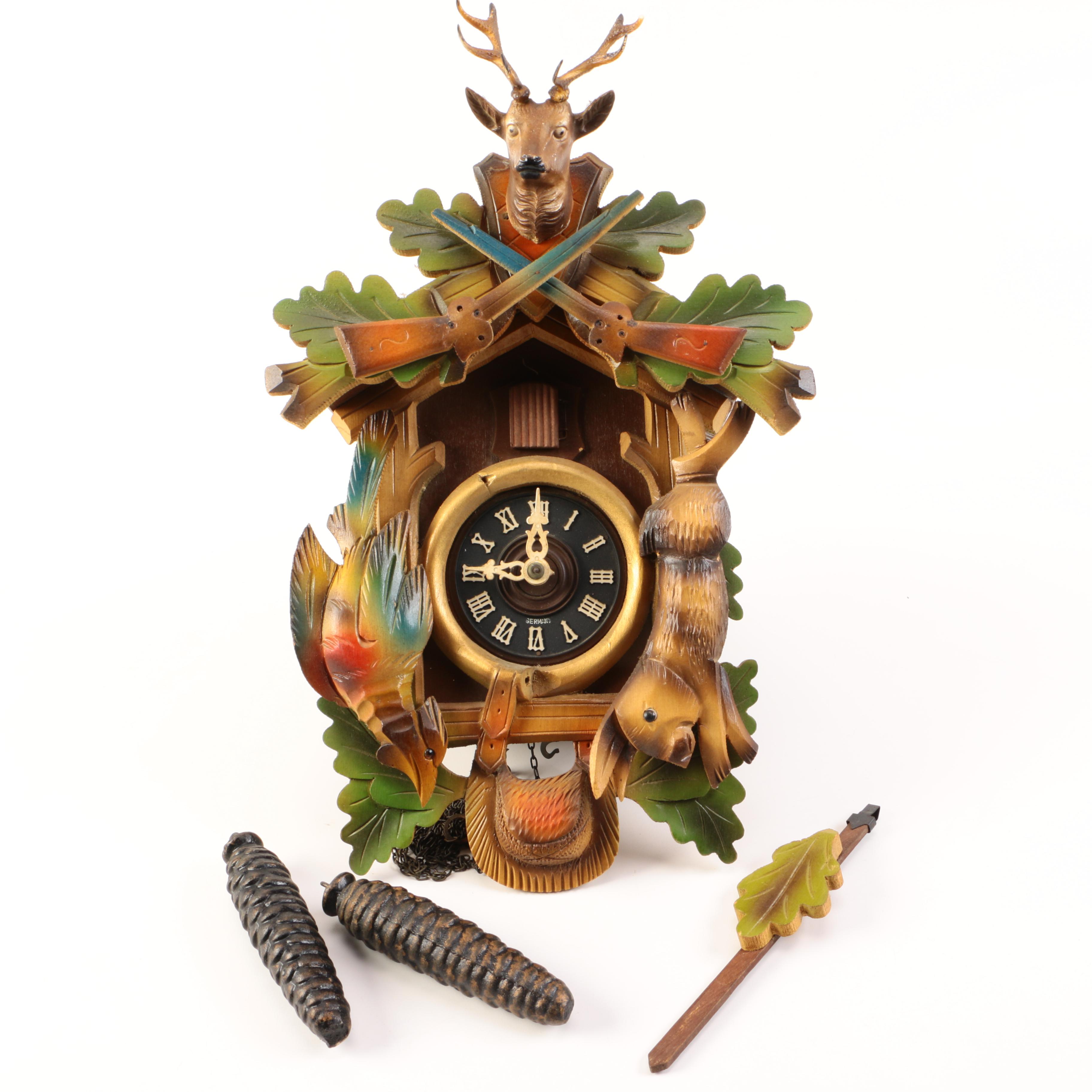 German Made Cuckoo Clock with E. Schmeckenbecher Movement