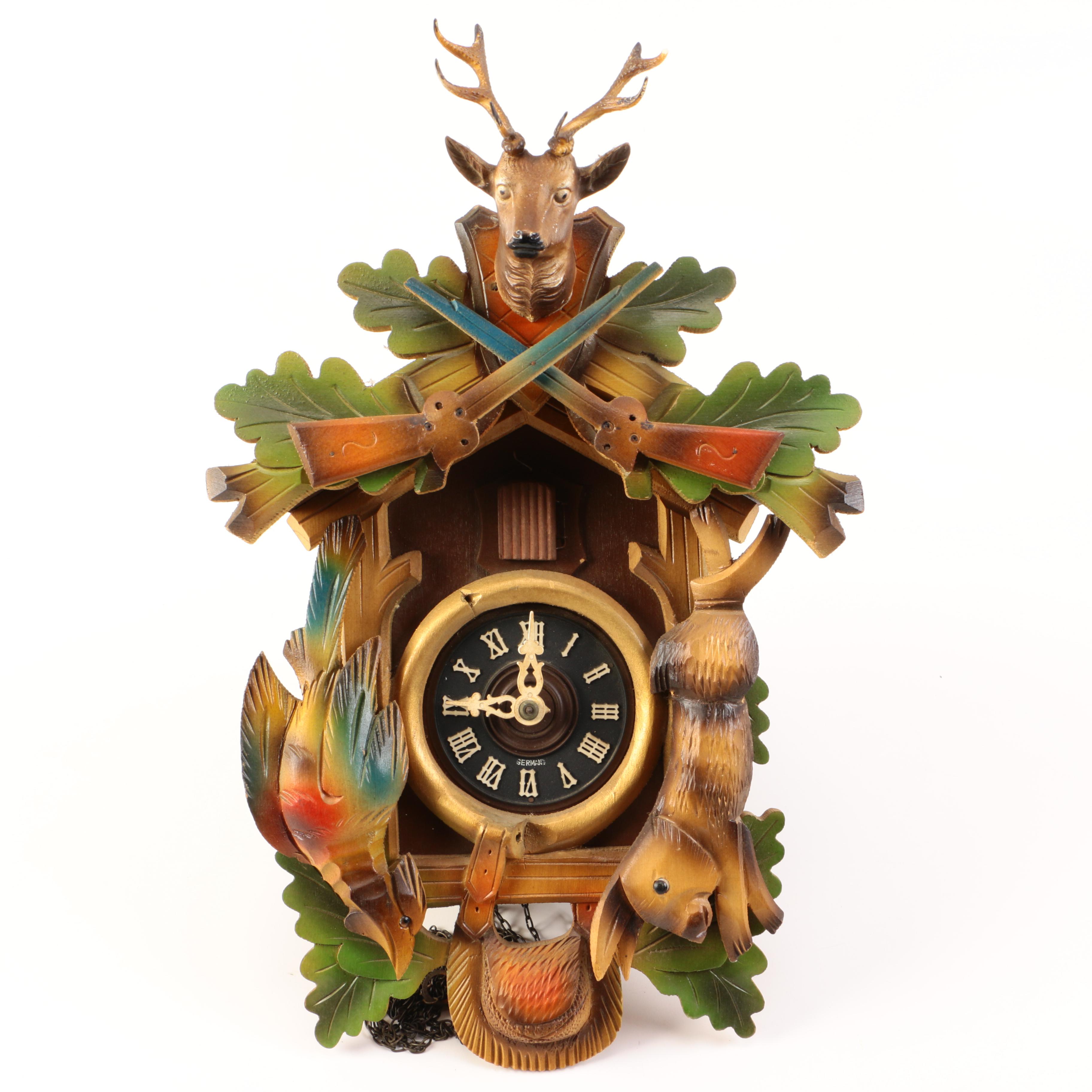 German Made Cuckoo Clock with E. Schmeckenbecher Movement