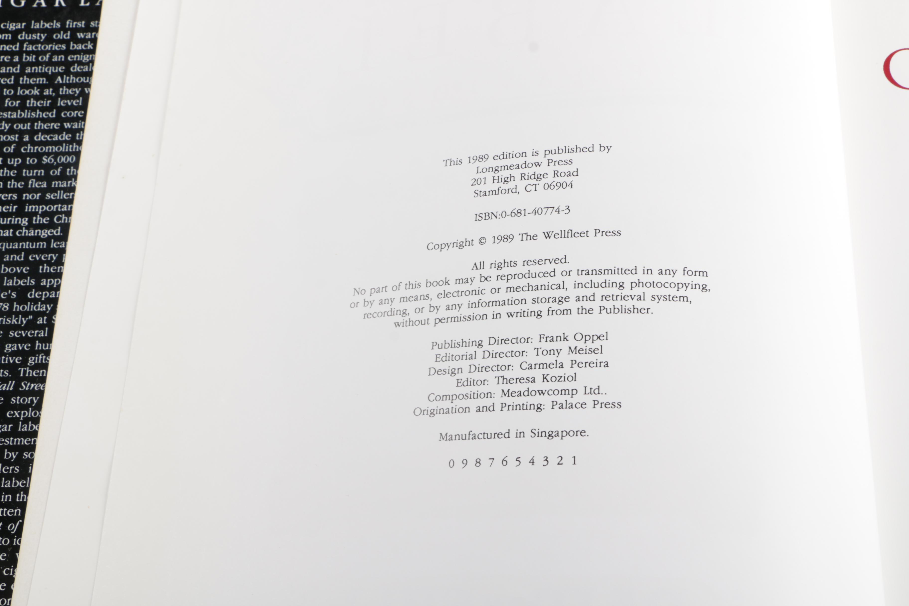 Cigar Label Book And Vintage Wooden Cigar Case