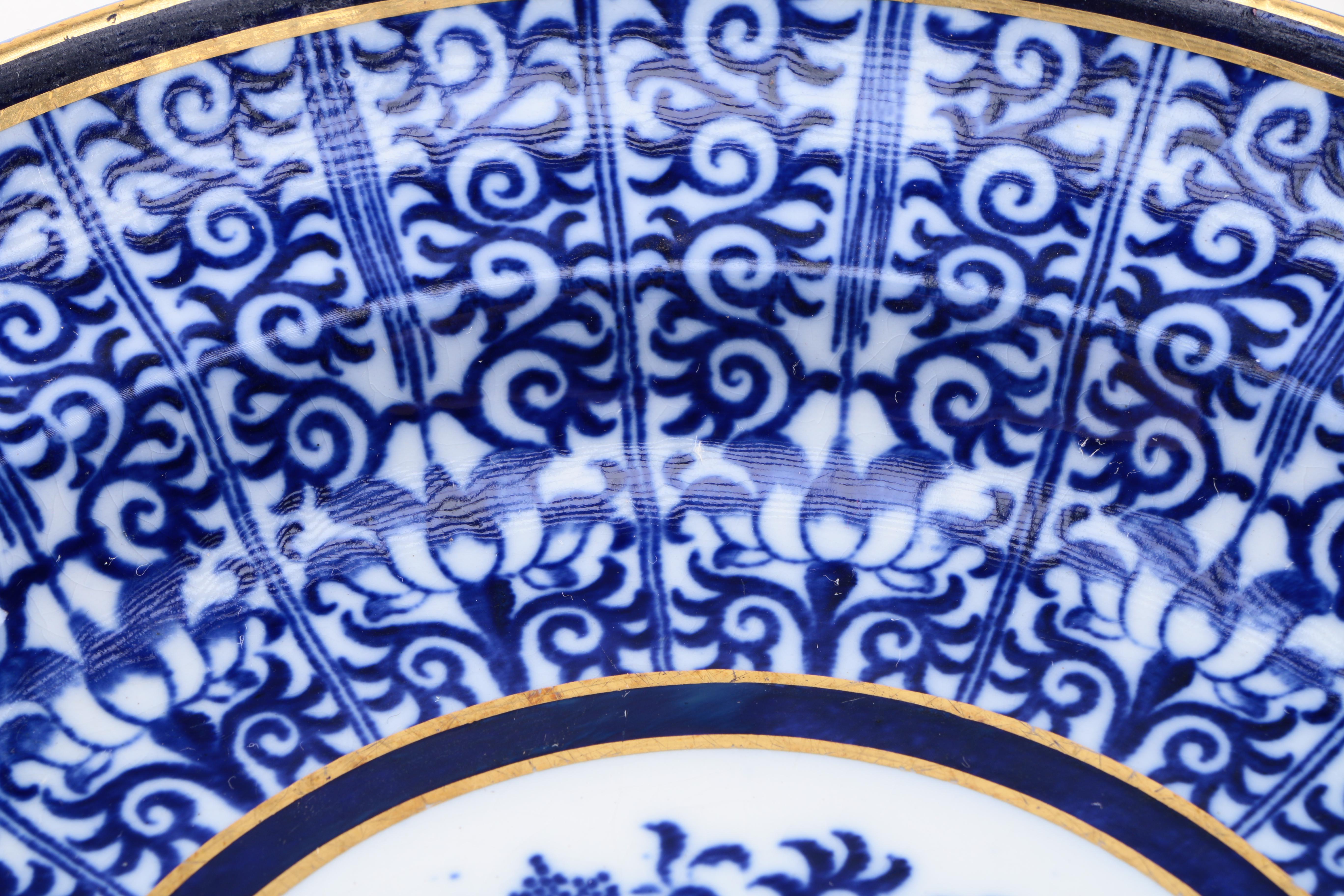 Antique Minton Blue Transfer Printed Plates Circa 1879