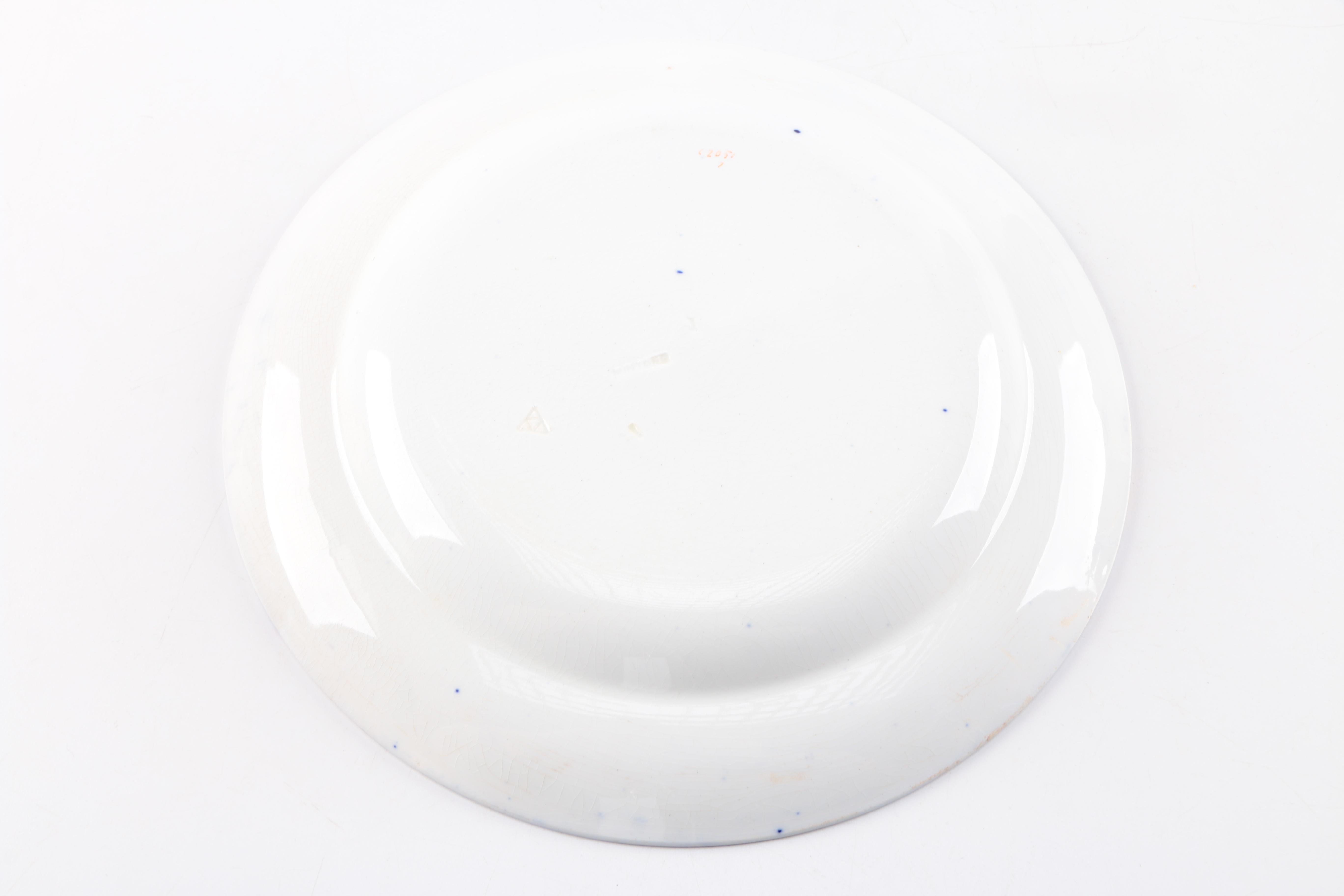 Antique Minton Blue Transfer Printed Plates Circa 1879