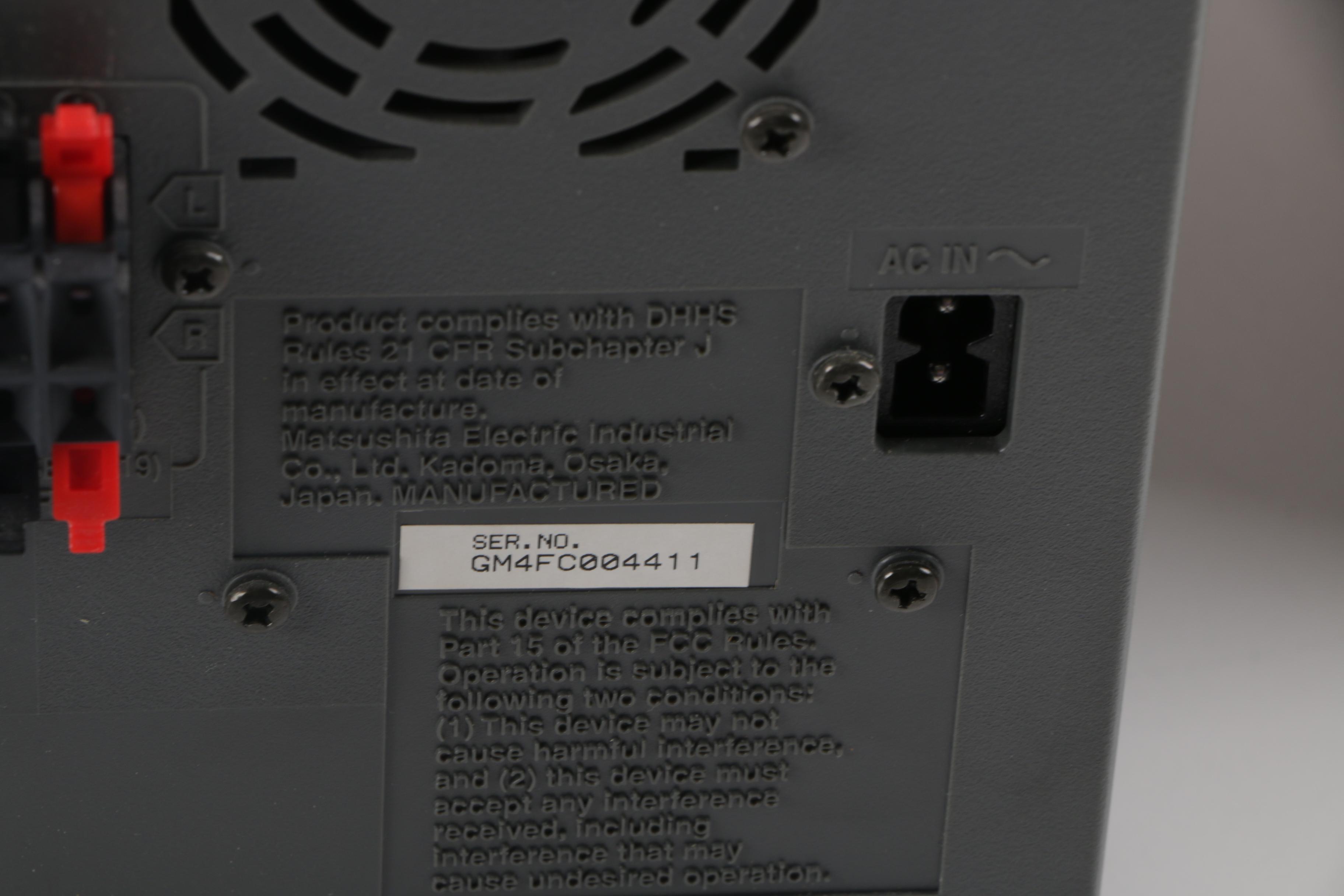 Panasonic CD Stereo System