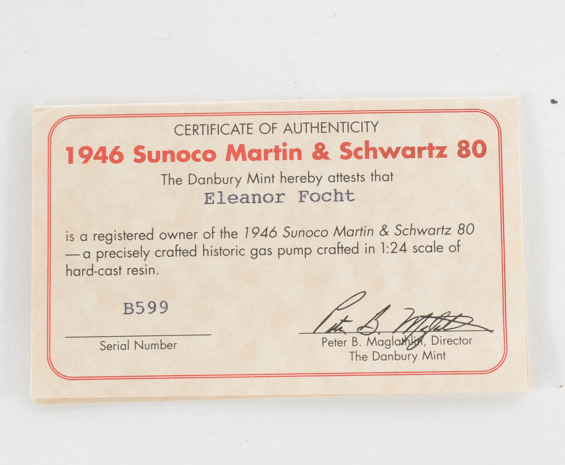 Collection of Danbury Mint Die Cast Replica Gas Pumps