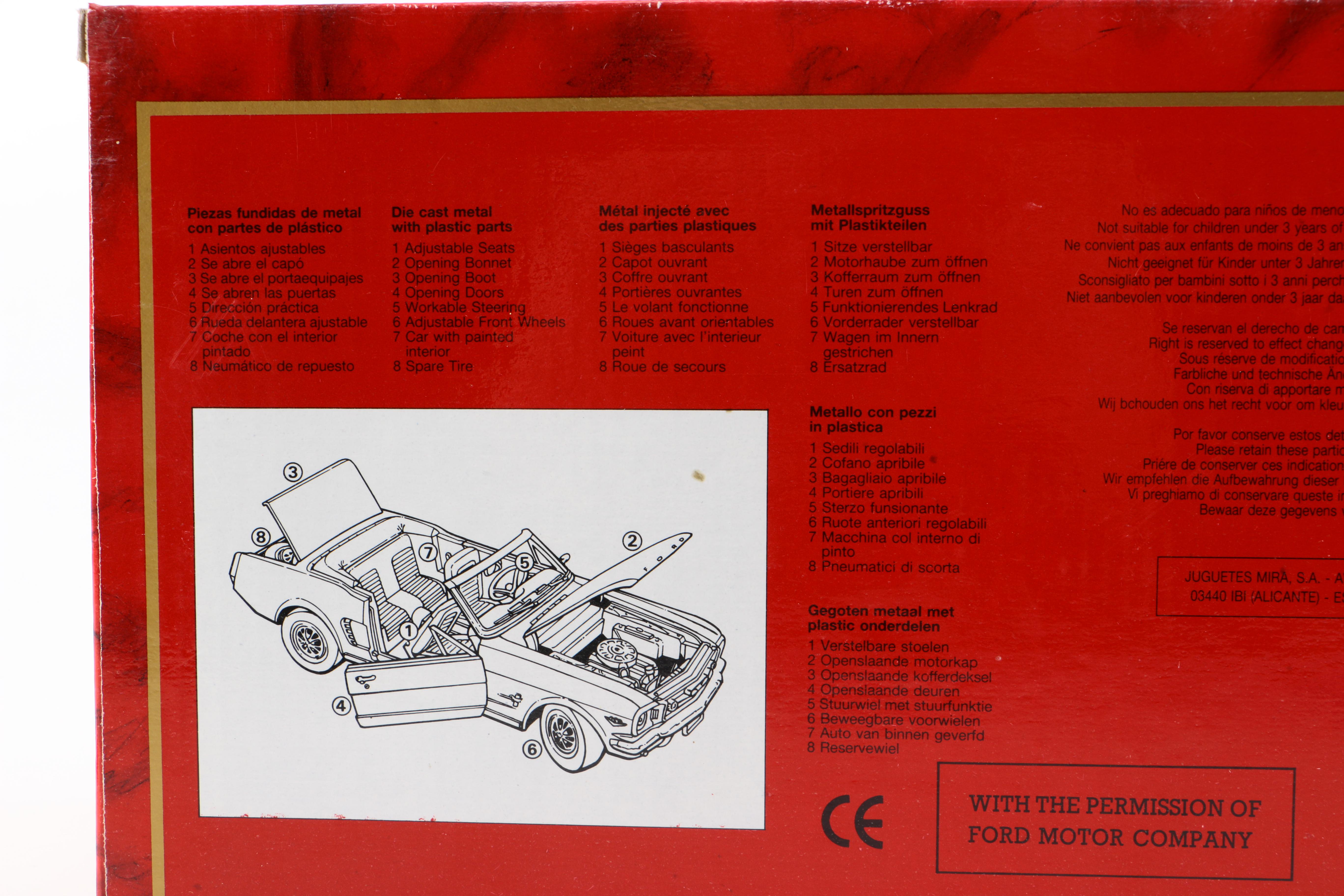 Mira Limited Edition 1965 Ford Mustang Die-Cast Car