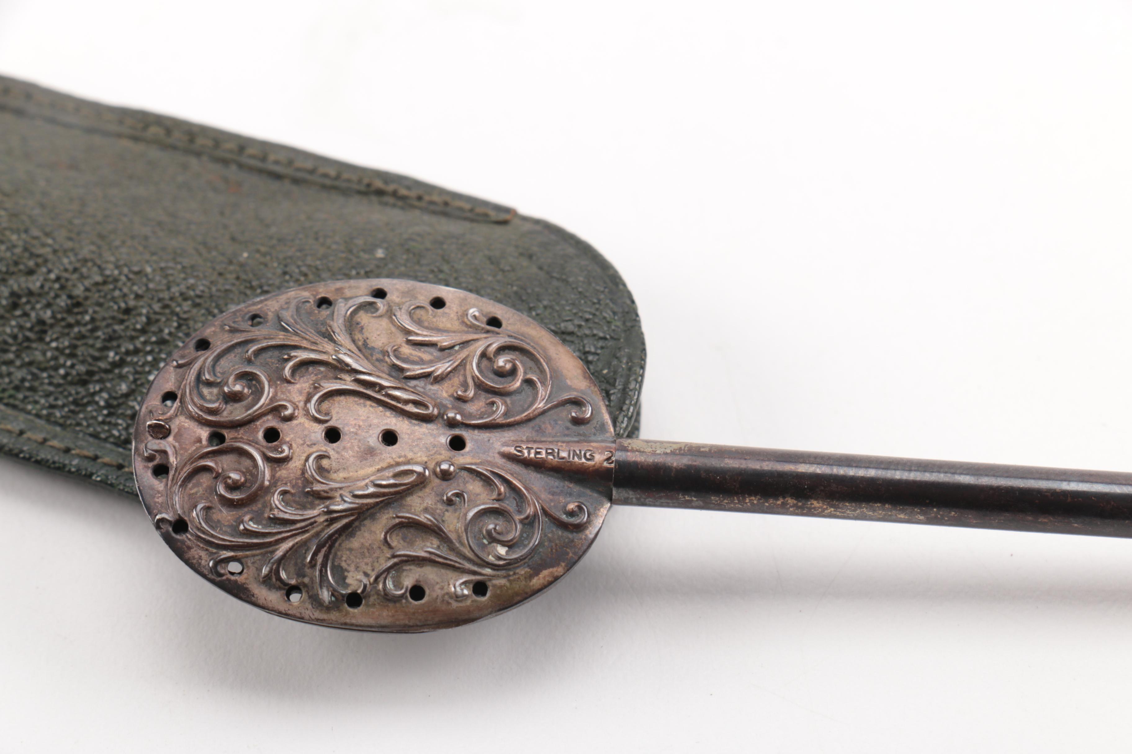 Sterling Silver Tea Strainer Spoons