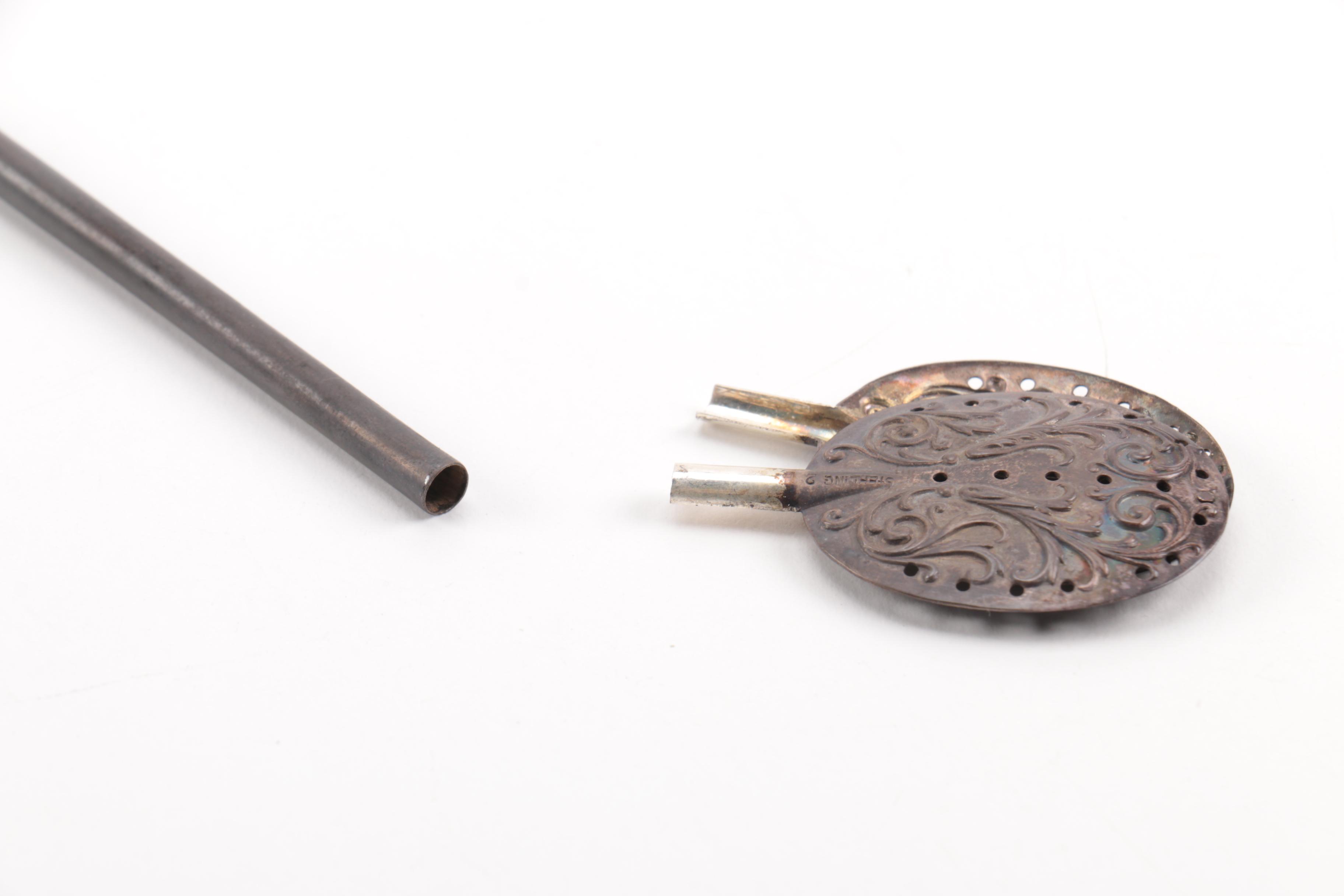 Sterling Silver Tea Strainer Spoons