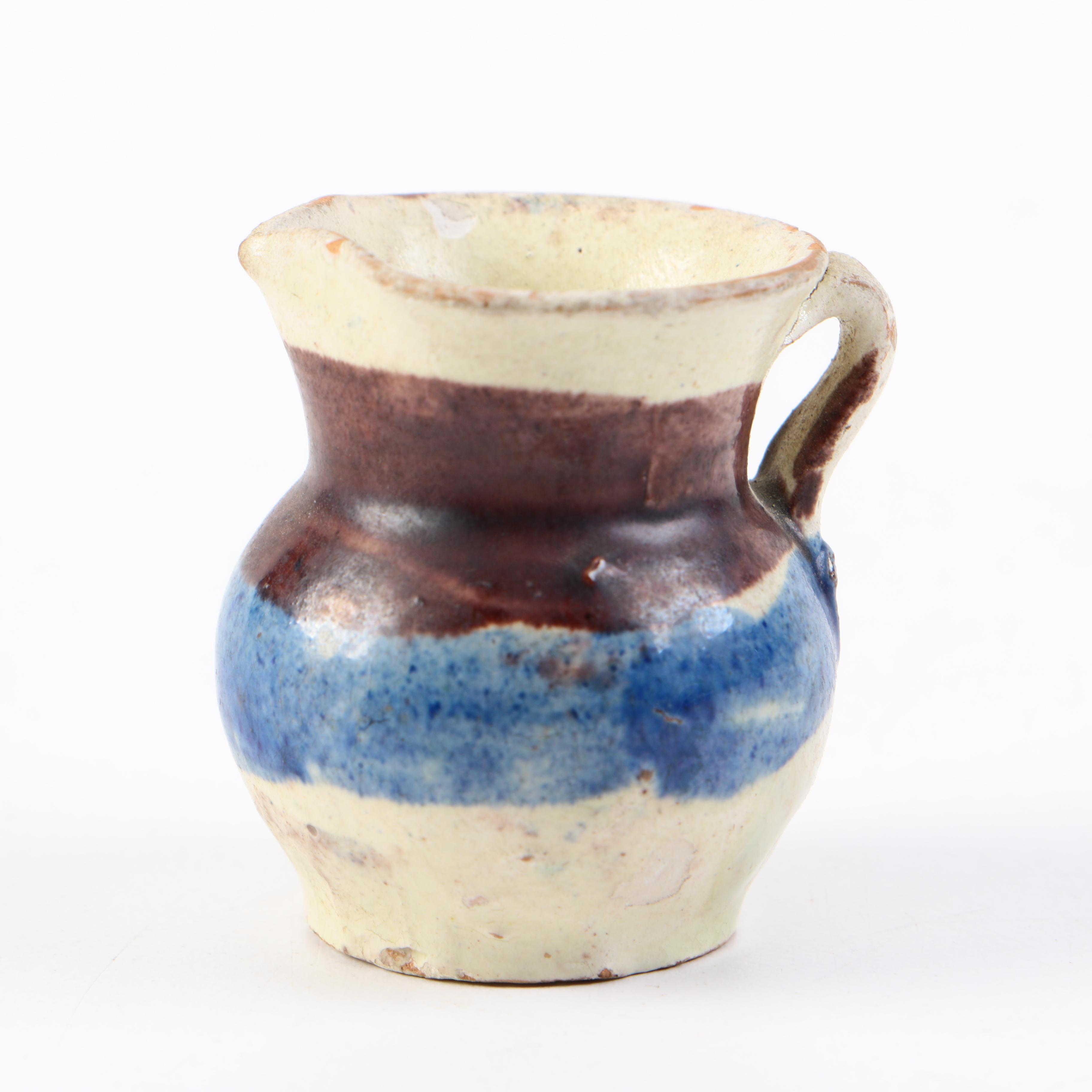 Vintage Glazed Terracotta Pitchers and Vase