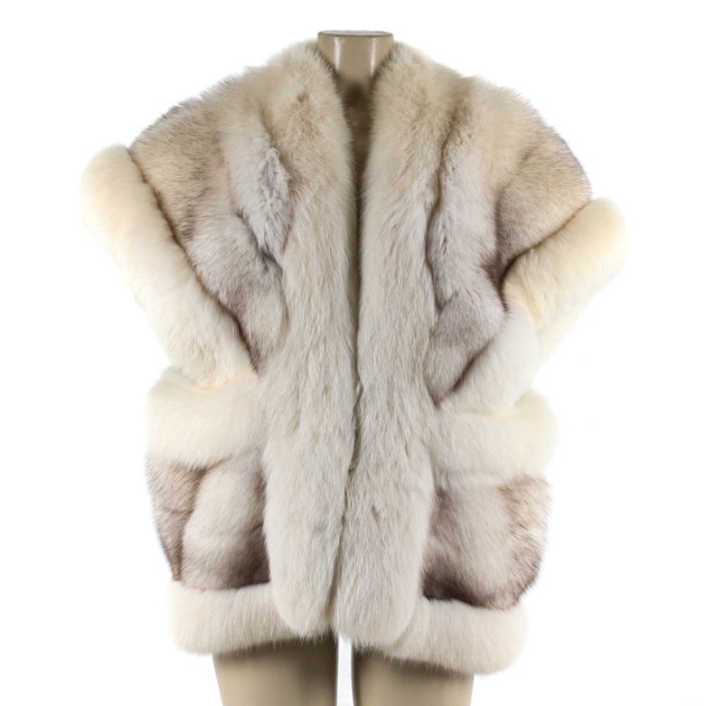 Blue Fox Fur Après-Ski Vest