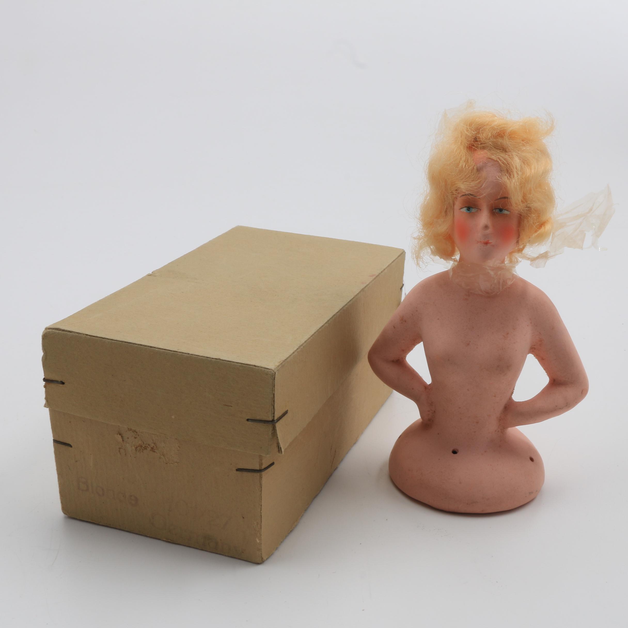 1920's Porcelain Half Doll Lamps and German Half Dolls