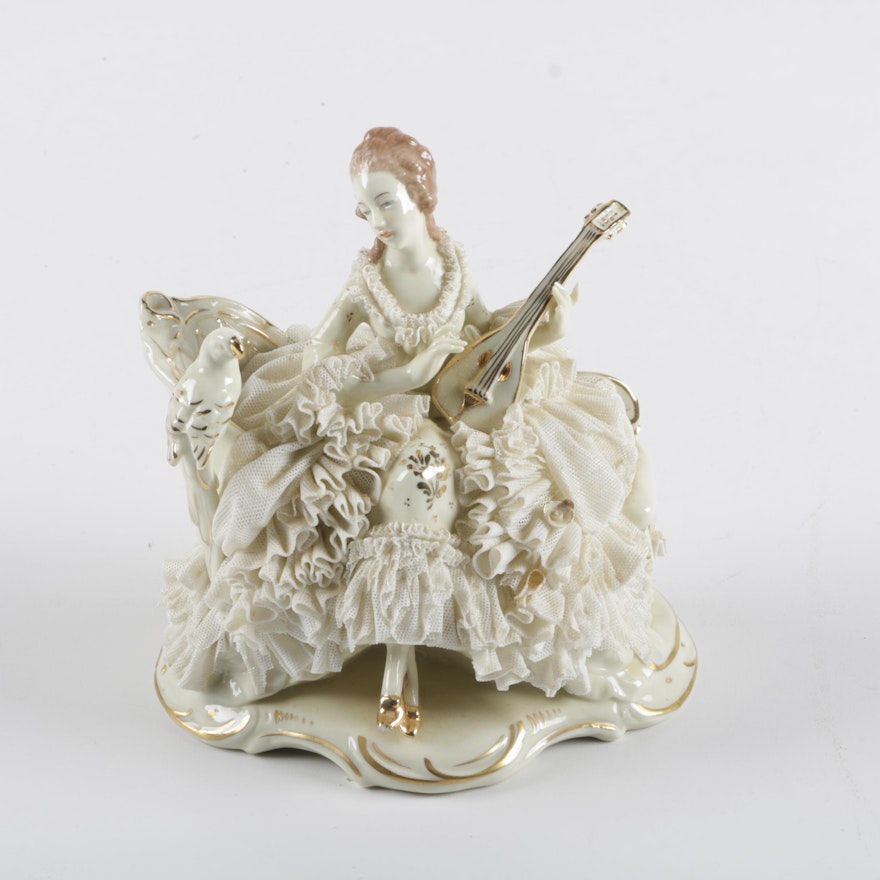 Dresden Lace Porcelain Figurine