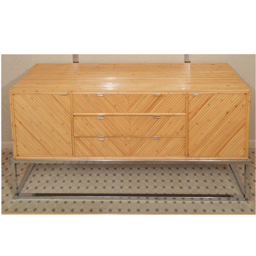 Modern Split Bamboo Sideboard