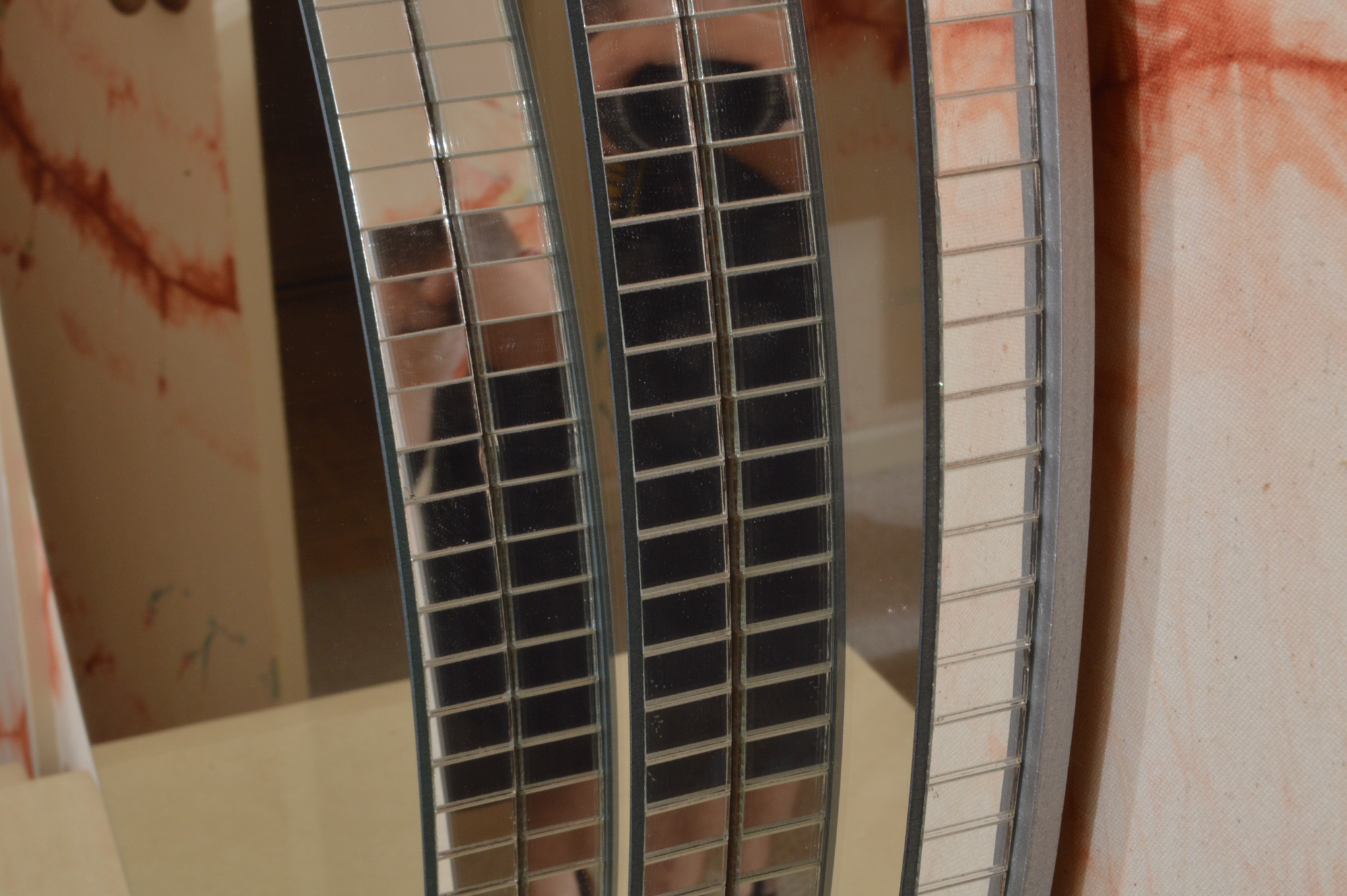 1980s Deco Vanity Table with Bench and Mirror