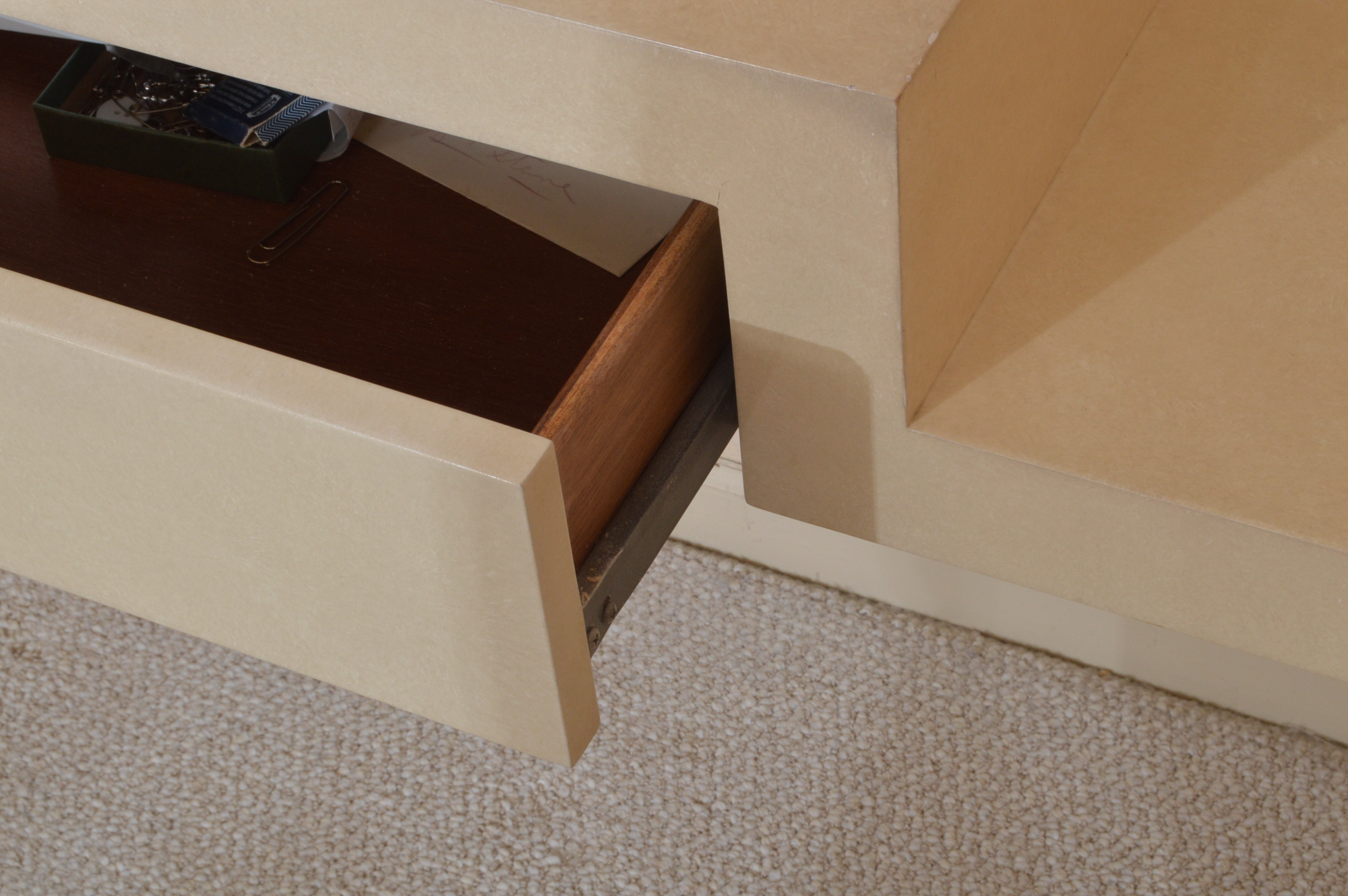 1980s Deco Vanity Table with Bench and Mirror