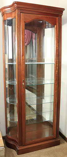 Pair of Curio Cabinets by the Jasper Cabinet Company