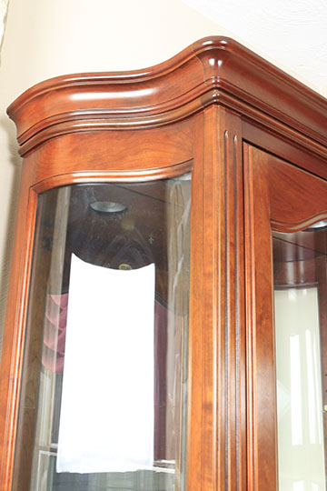 Pair of Curio Cabinets by the Jasper Cabinet Company