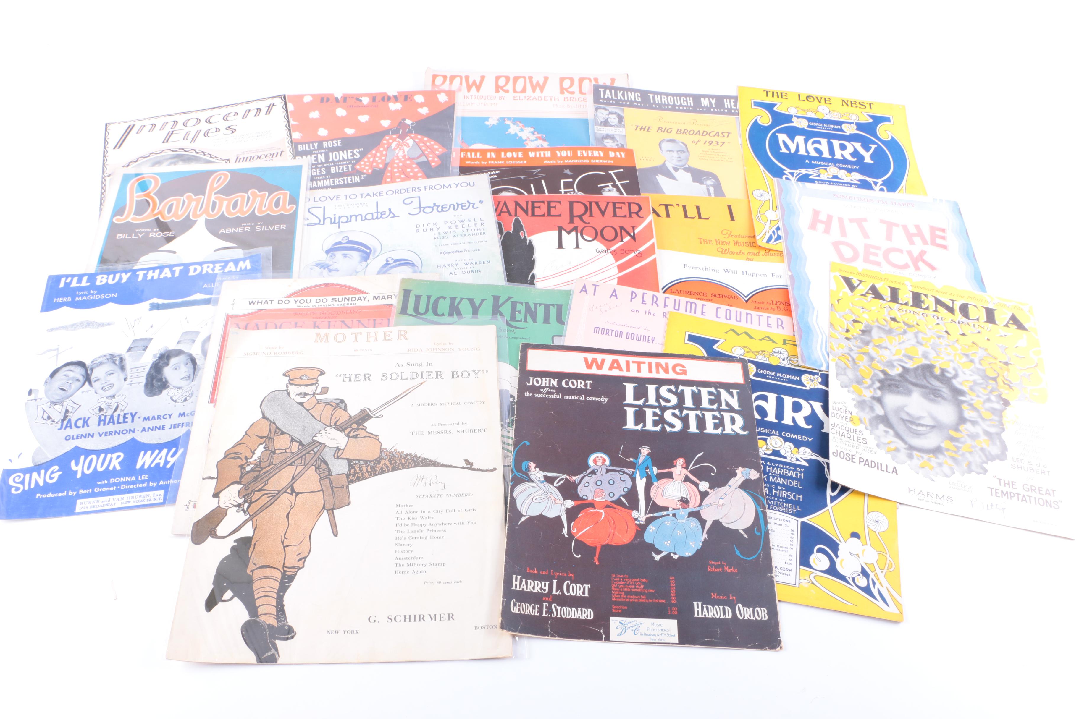 Vintage Sheet Music and Theatre Ephemera