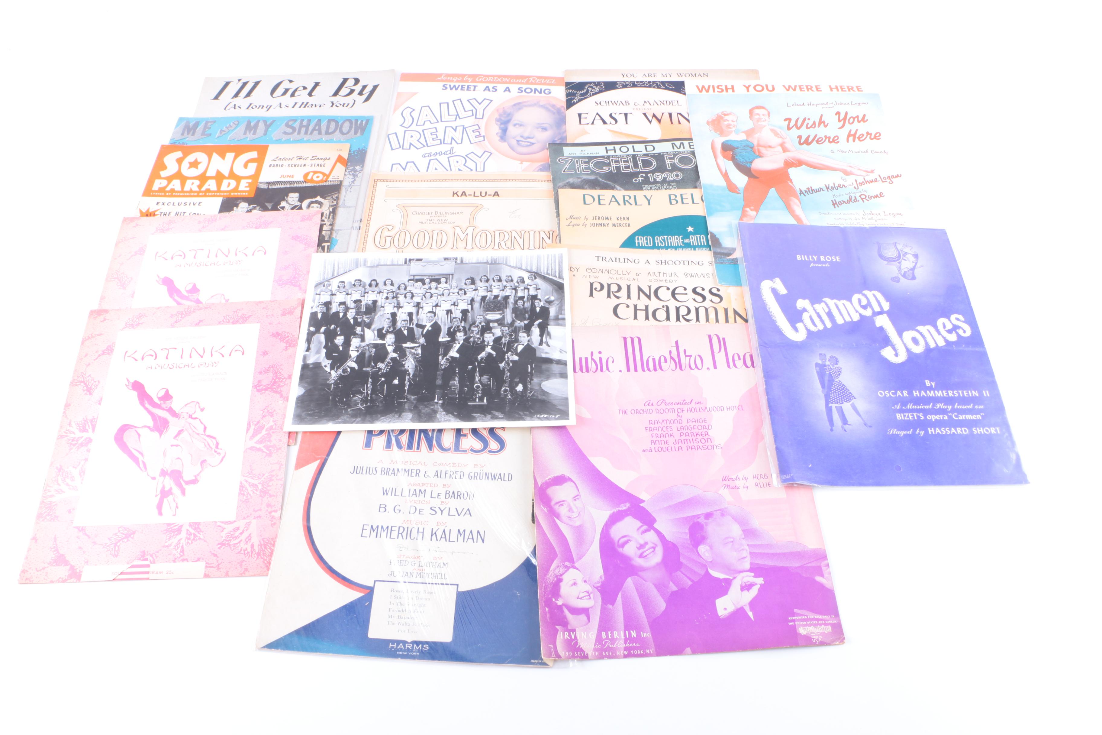 Vintage Sheet Music and Theatre Ephemera