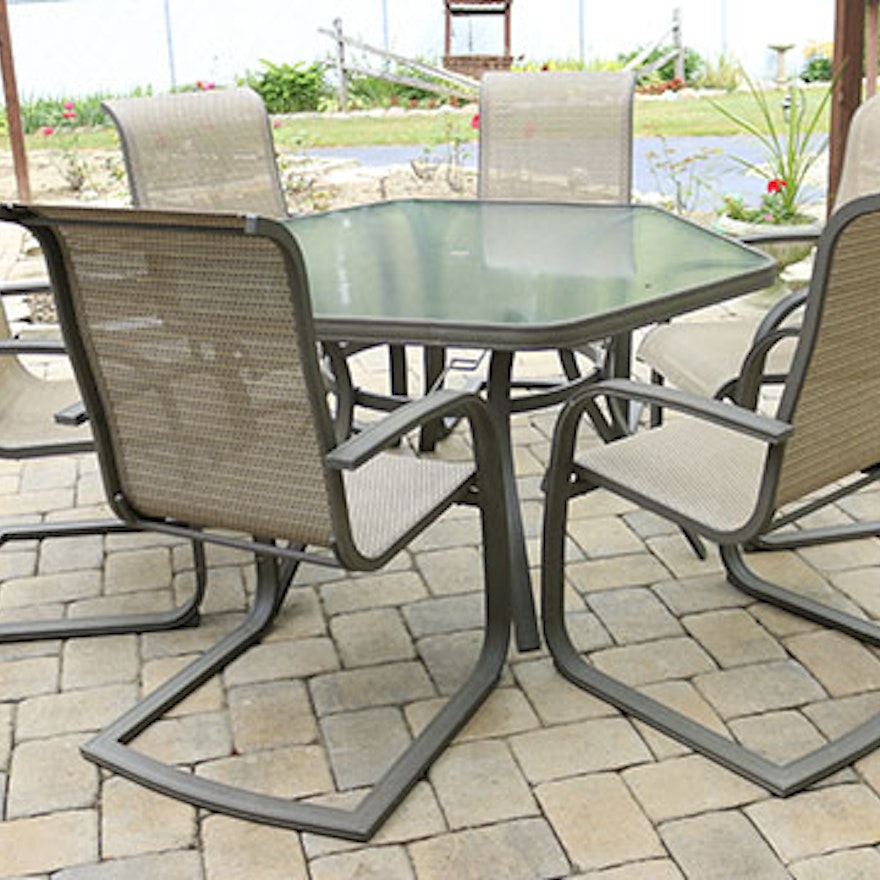 Hexagonal Patio Table and Chairs