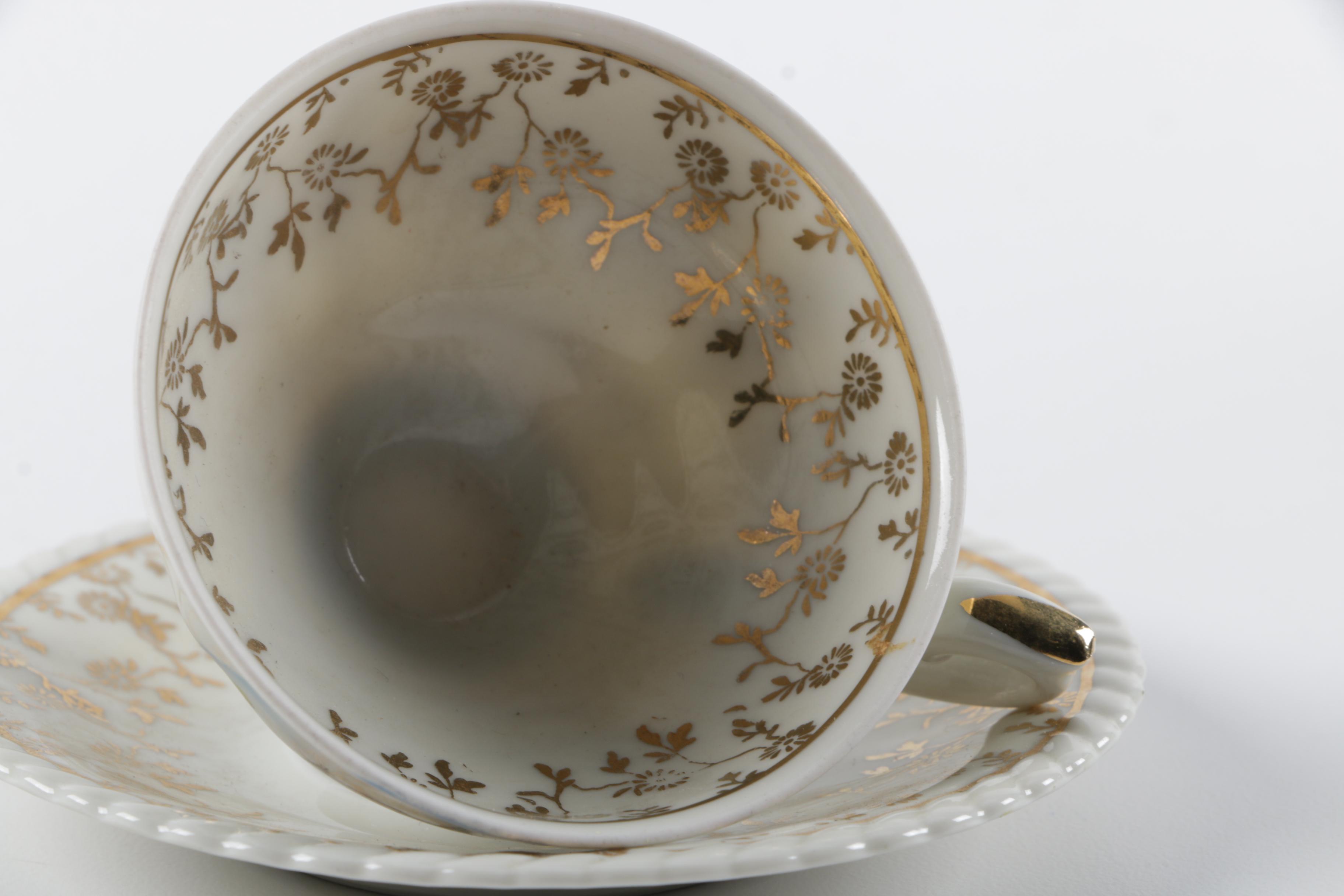 Souvenir Porcelain Cups and Saucers Including Wedgwood and Rosenthal