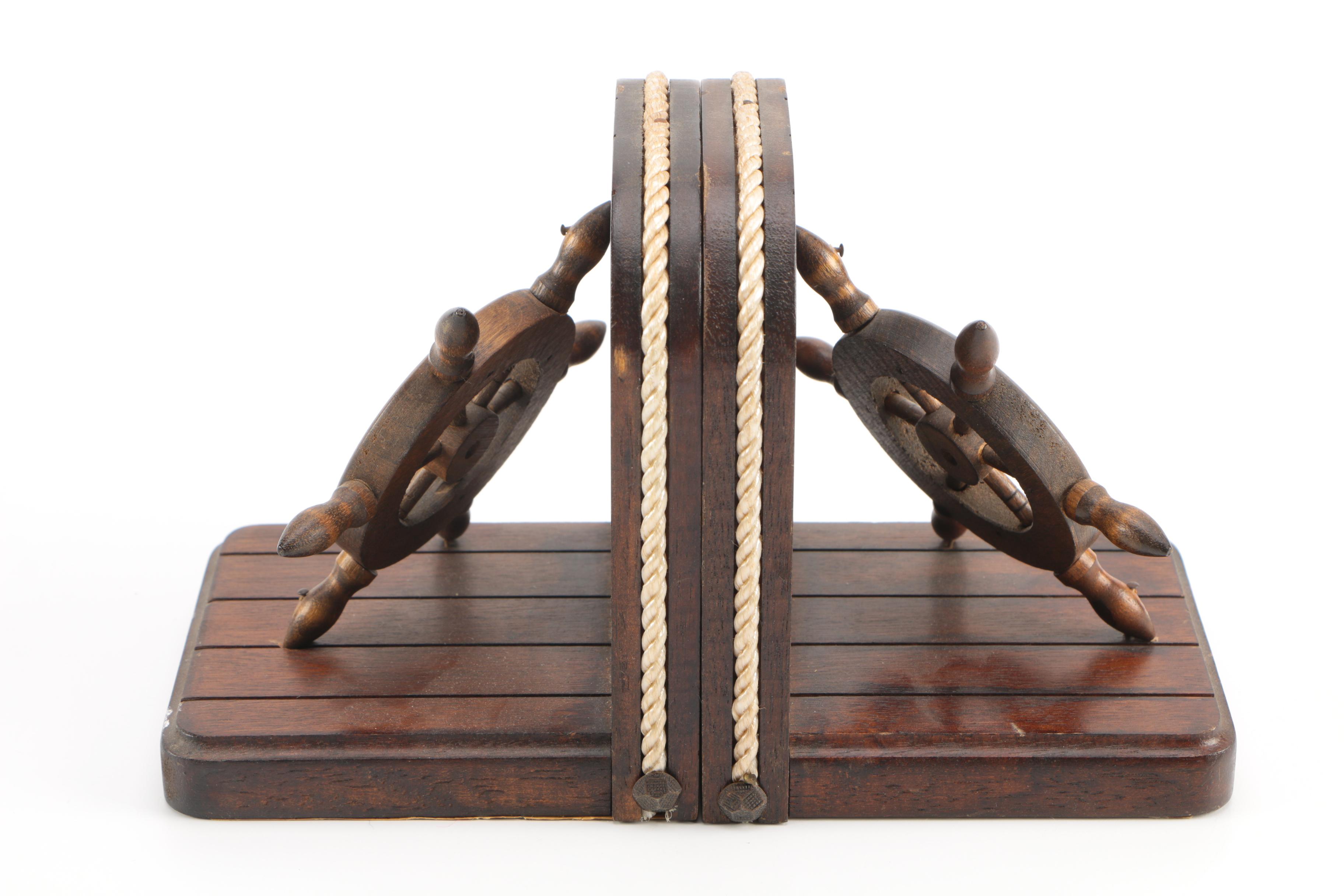 Nautical Theme Wooden Bookends