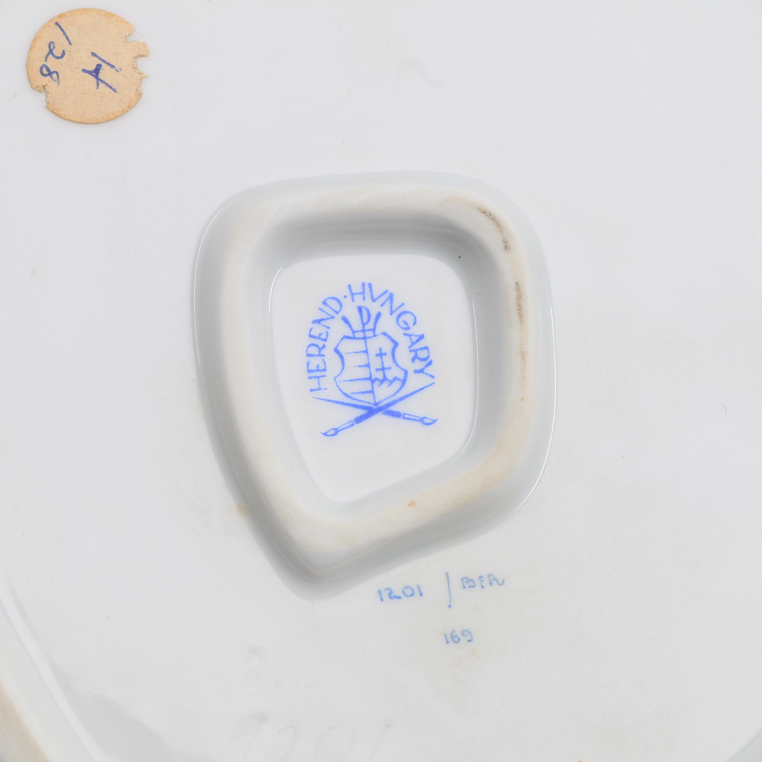 Herend "Fruit and Flowers" Tray and "Rothschild Birds" Leaf  Dish