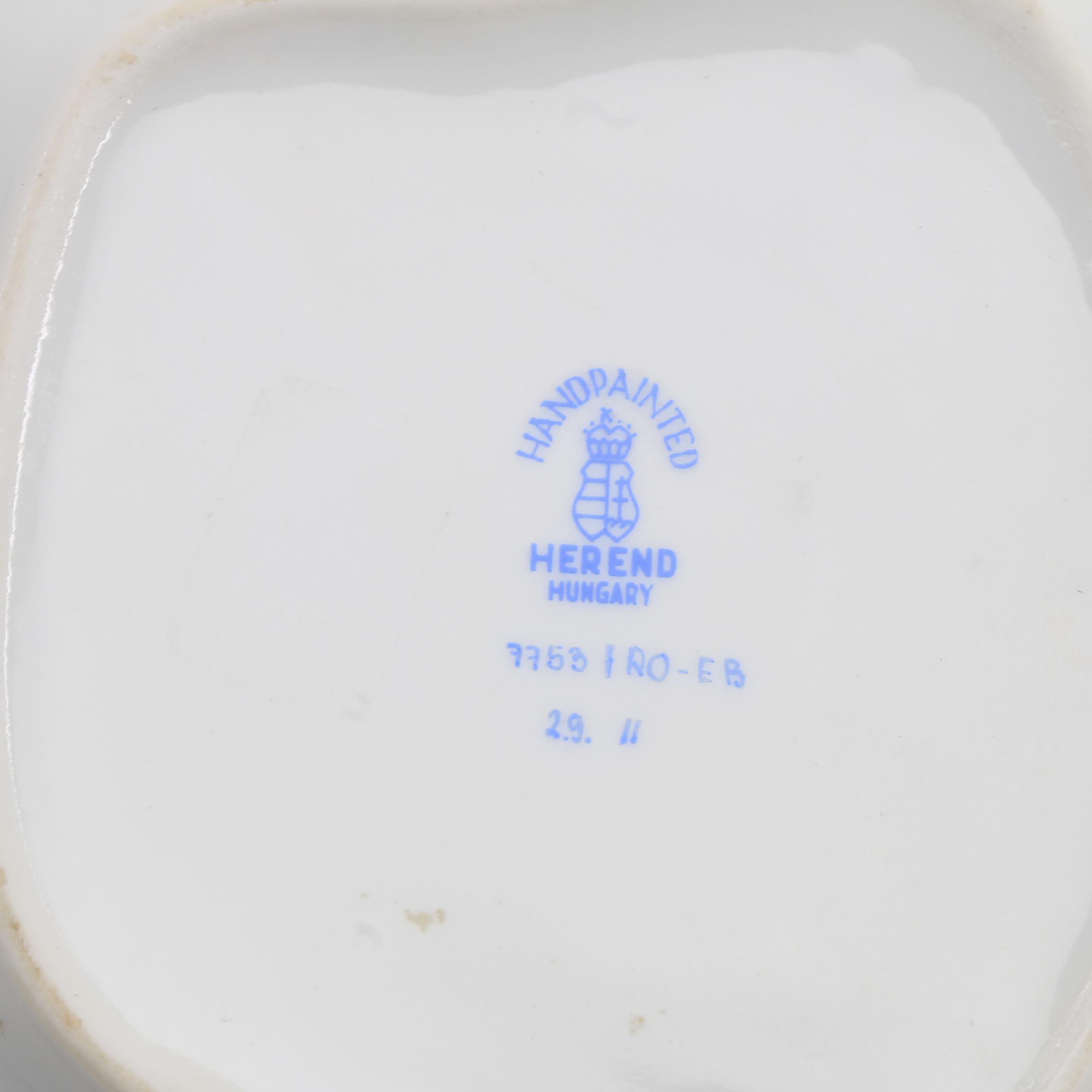 Herend "Fruit and Flowers" Tray and "Rothschild Birds" Leaf  Dish