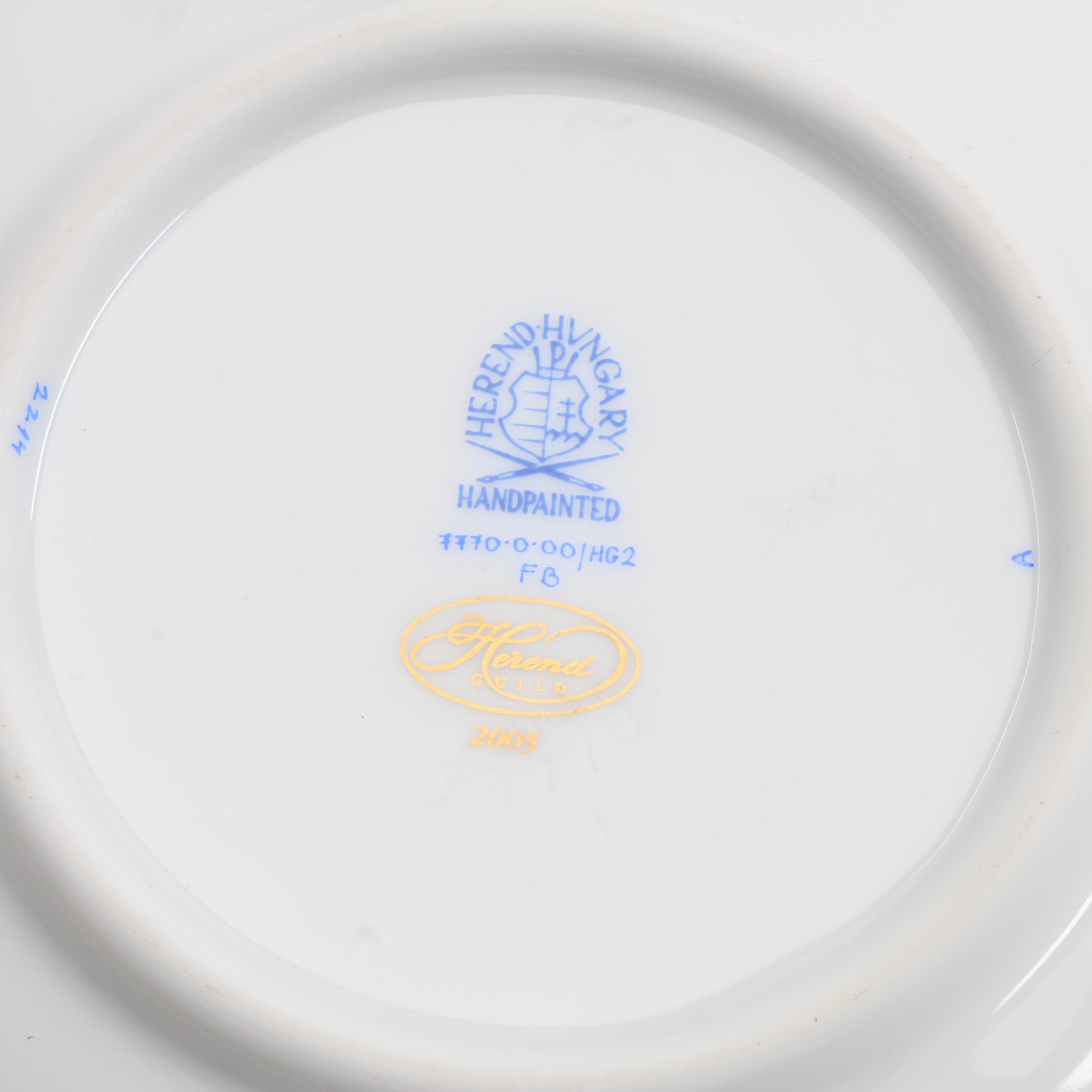 Herend "Queen Victoria" Tray and Shell Dishes