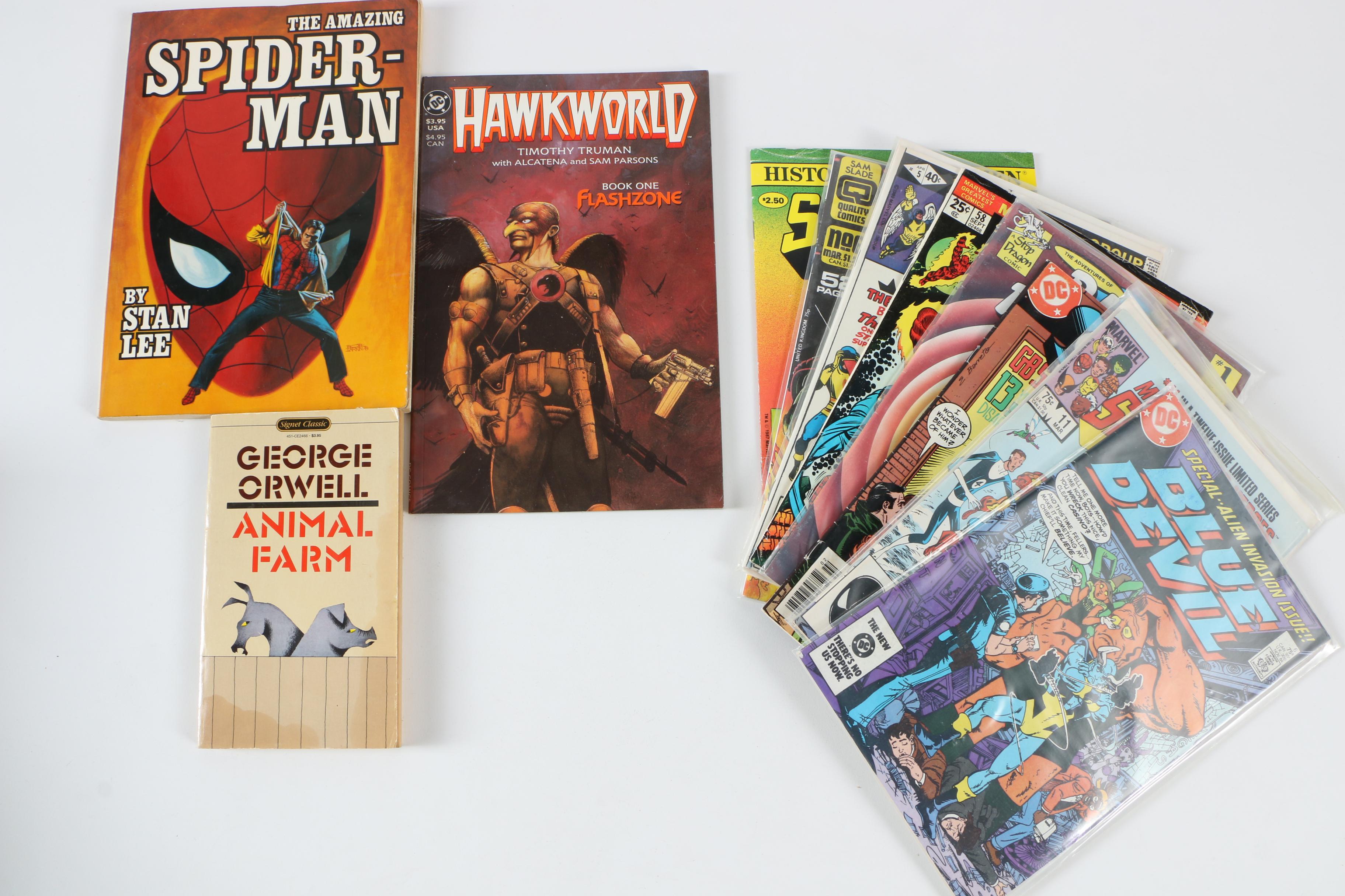 Bronze Age and Modern Age Comic Assortment and "Animal Farm" by George Orwell