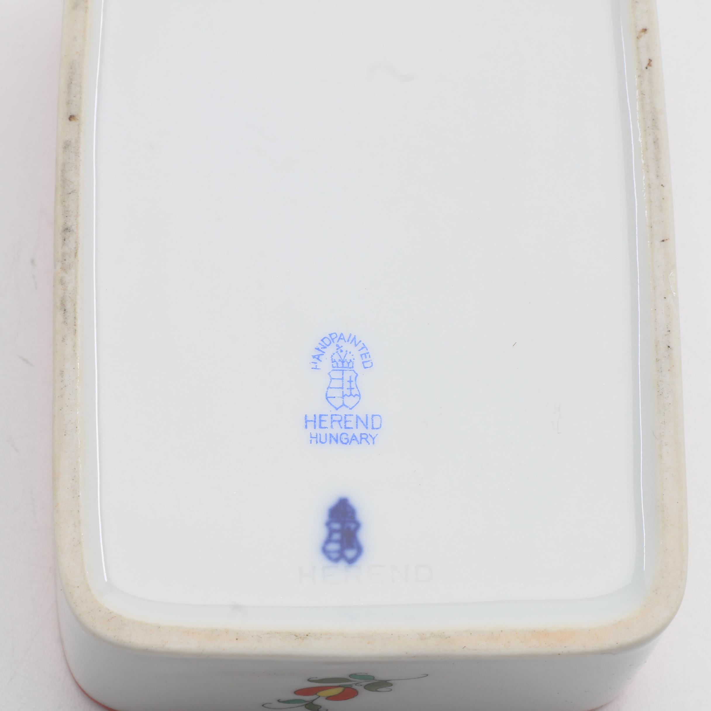 Porcelain Figurines and Herend Porcelain Trinket Box